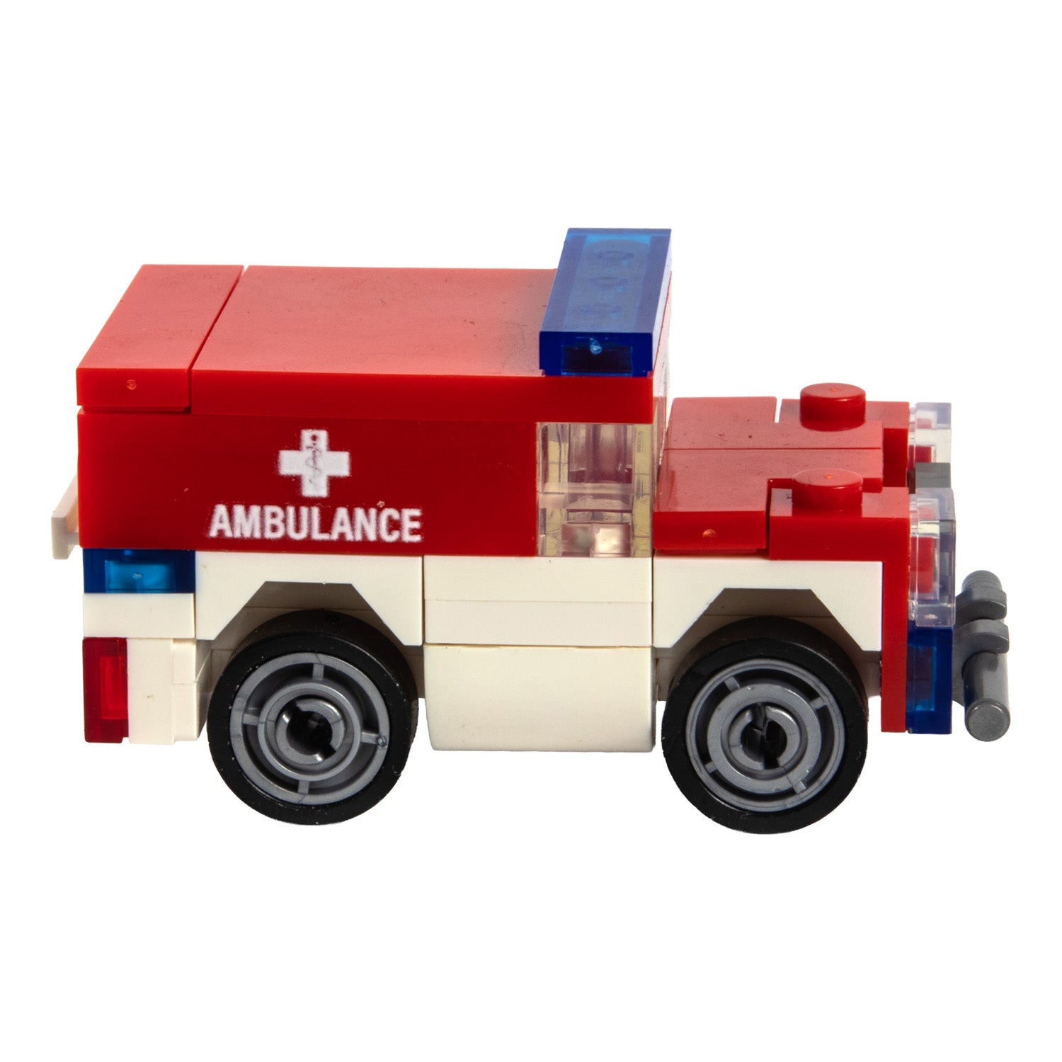 Ambulance Brick Set - 62 Piece Emergency Vehicle Toy