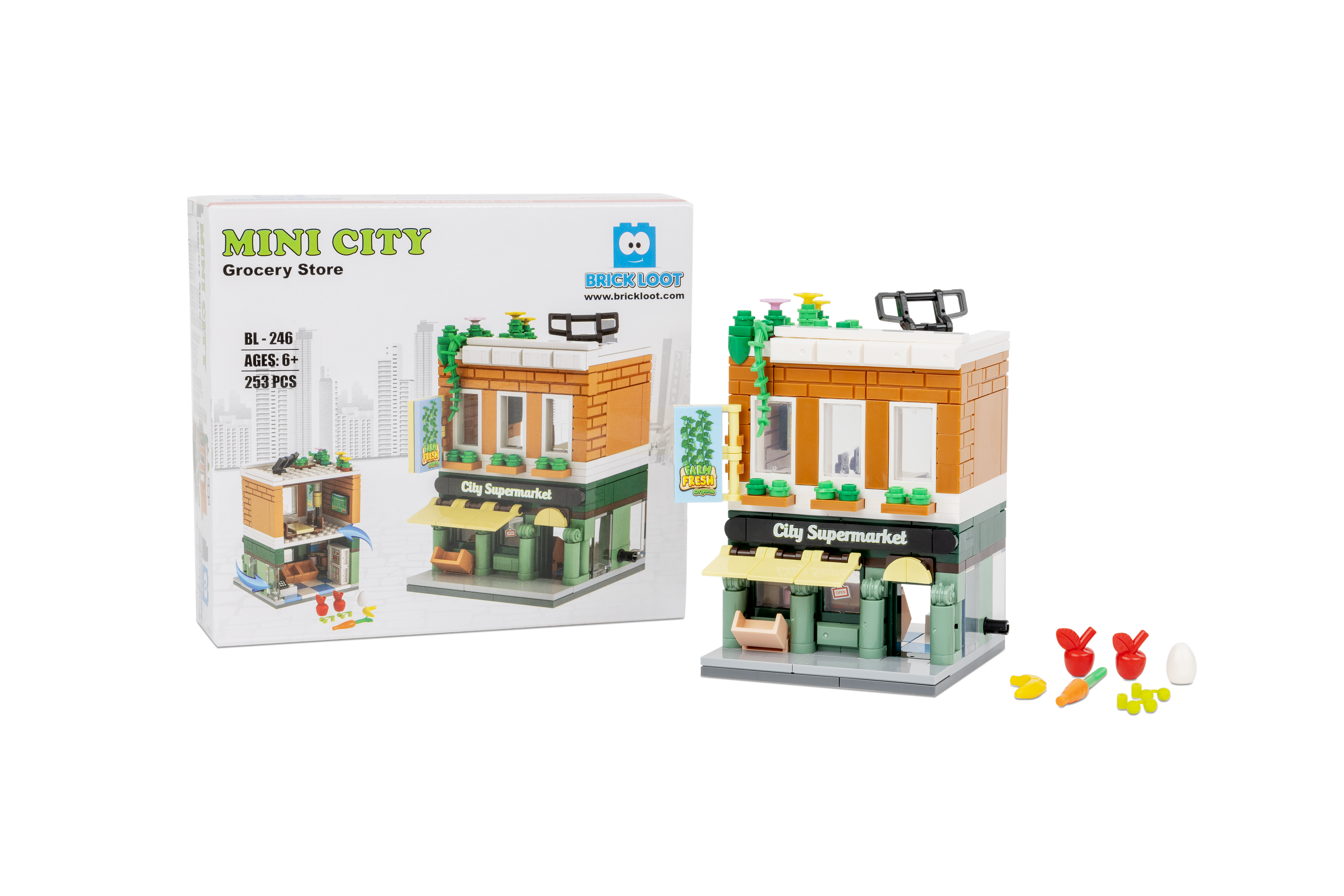 Mini City - Grocery Store Brick Set