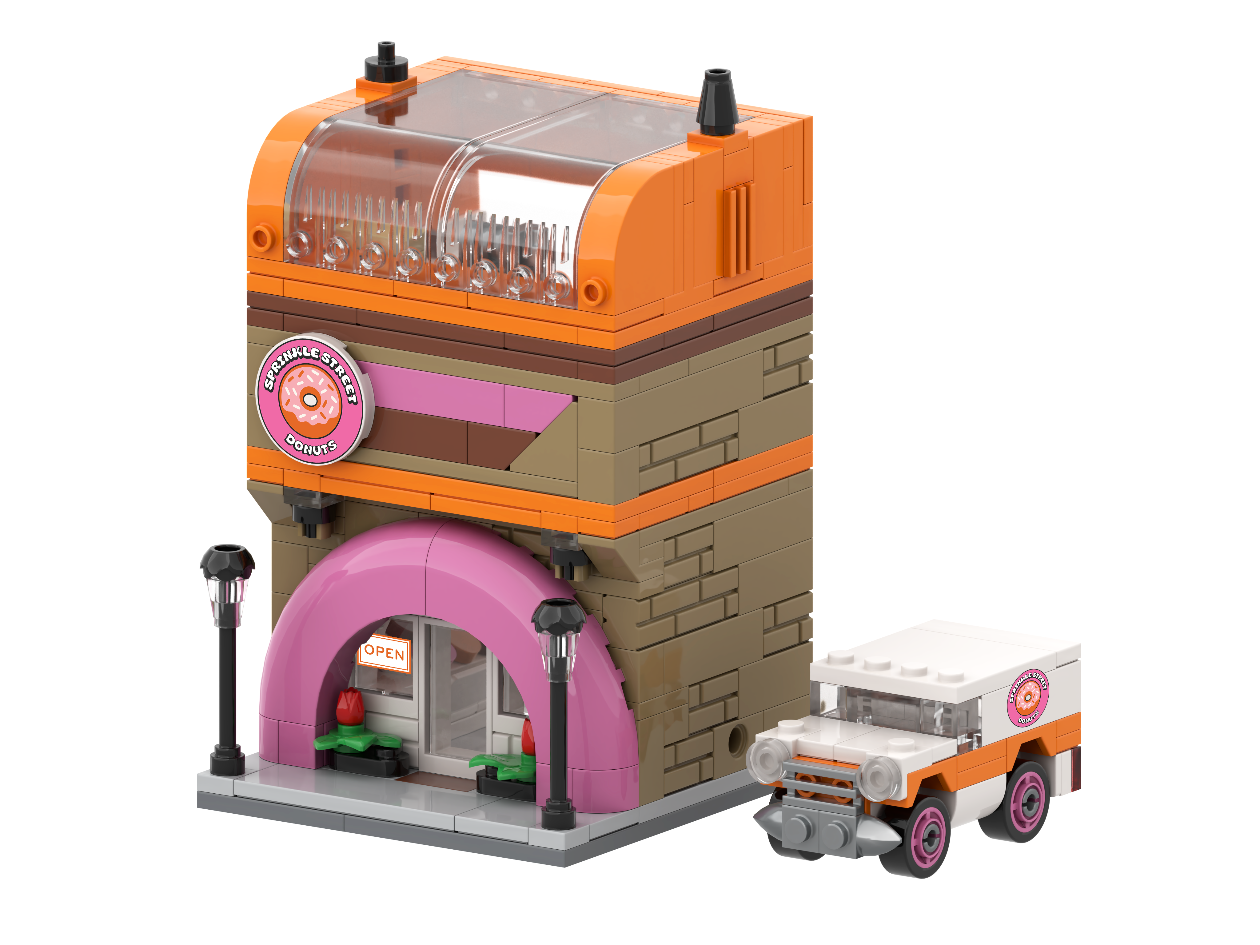 Mini City – Donut Shop Modular Brick Set