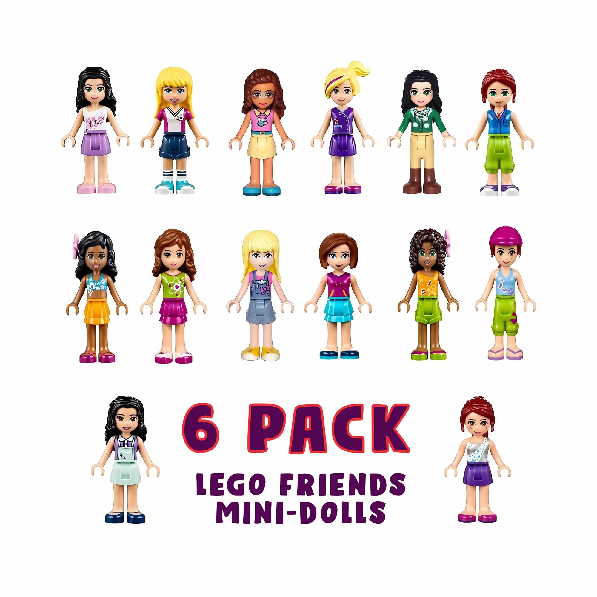 PACK of NEW LEGO Friends Minifigures mini figs Random! Our