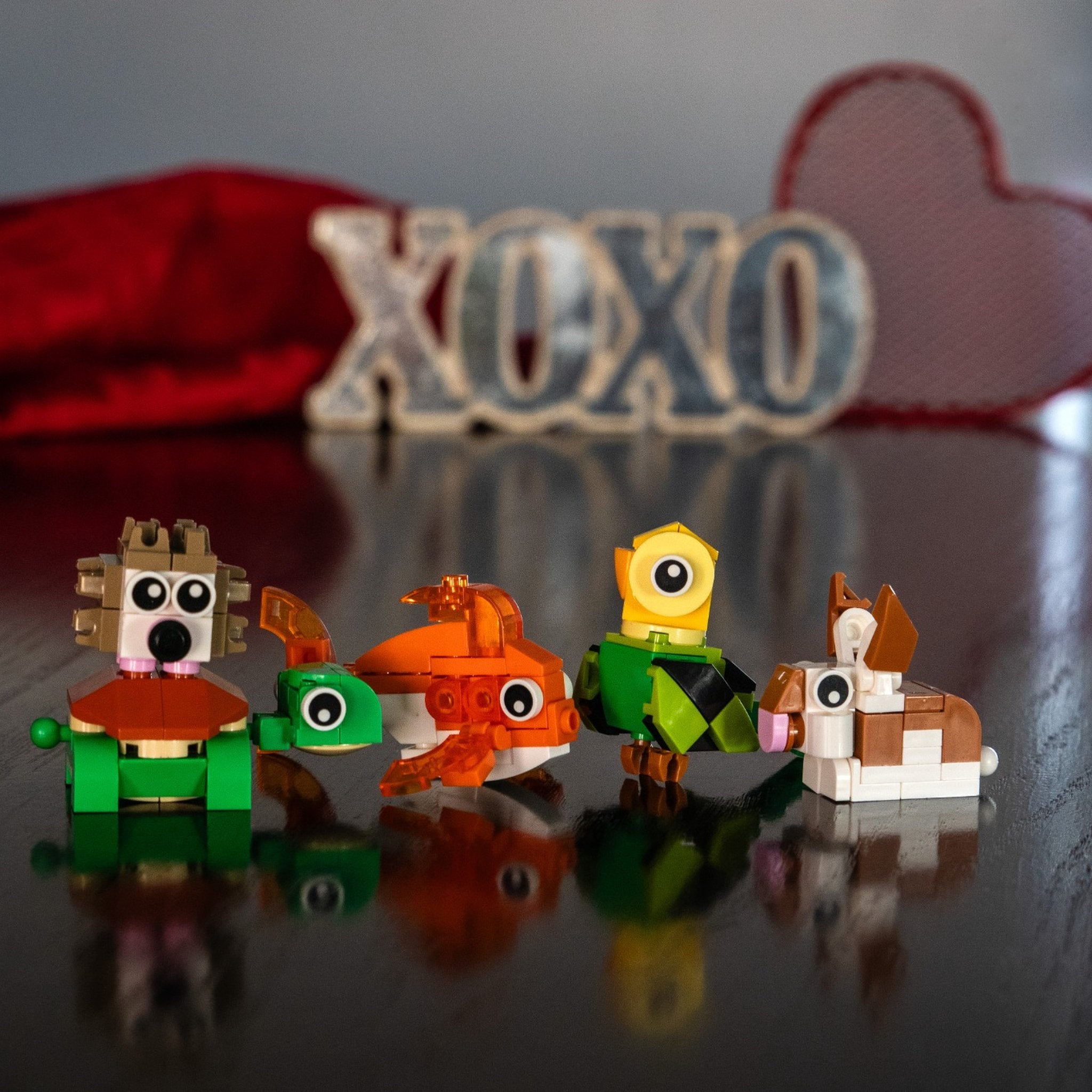 Valentine Mini Animal/Flower Building Packs – Cute Brick Party Favors