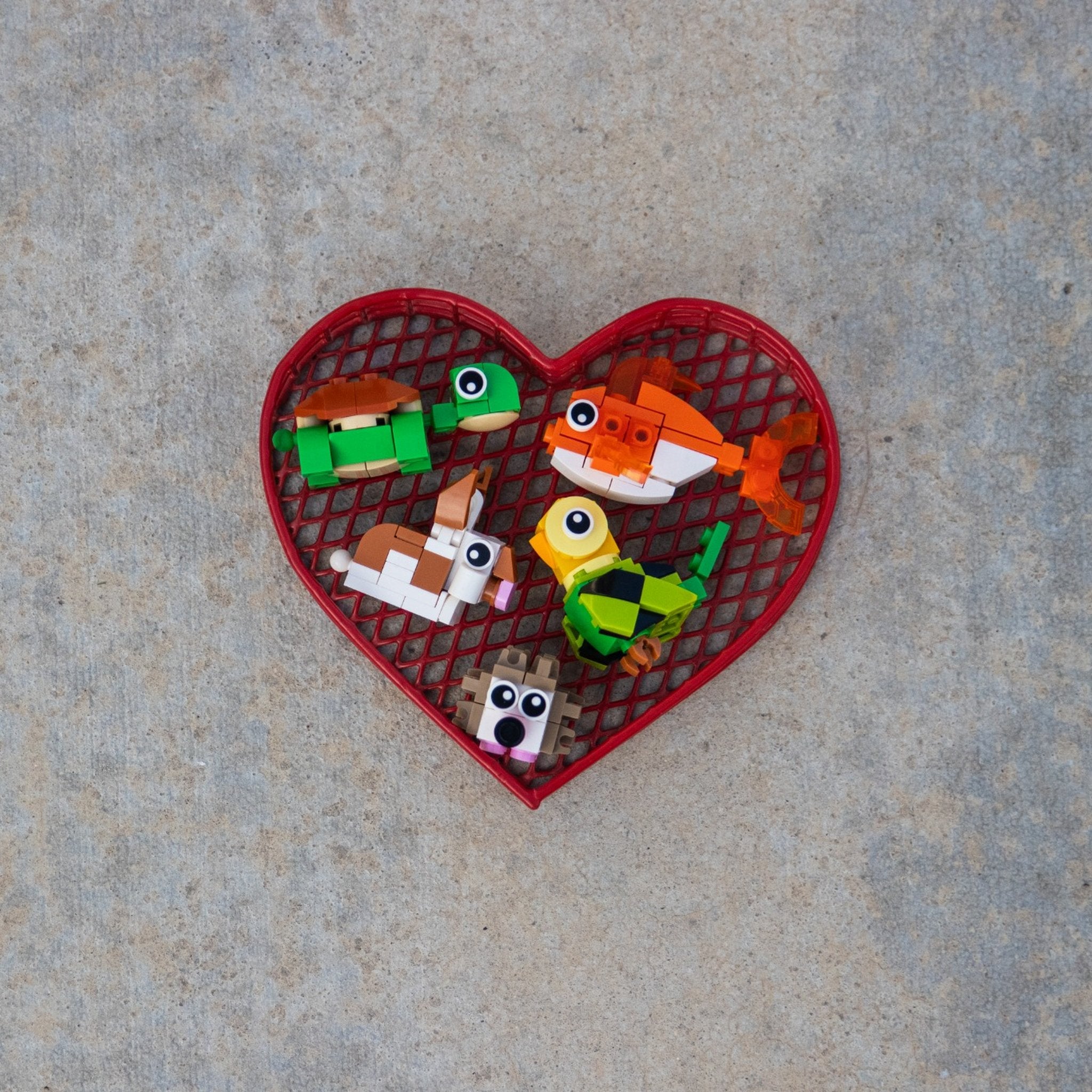 Valentine Mini Animal/Flower Building Packs – Cute Brick Party Favors
