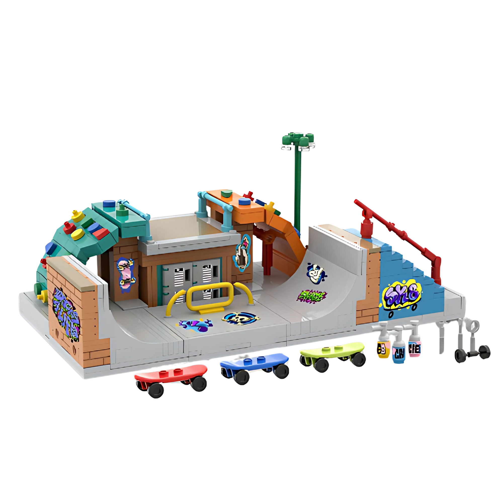 Venice Beach Skatepark Brick Set