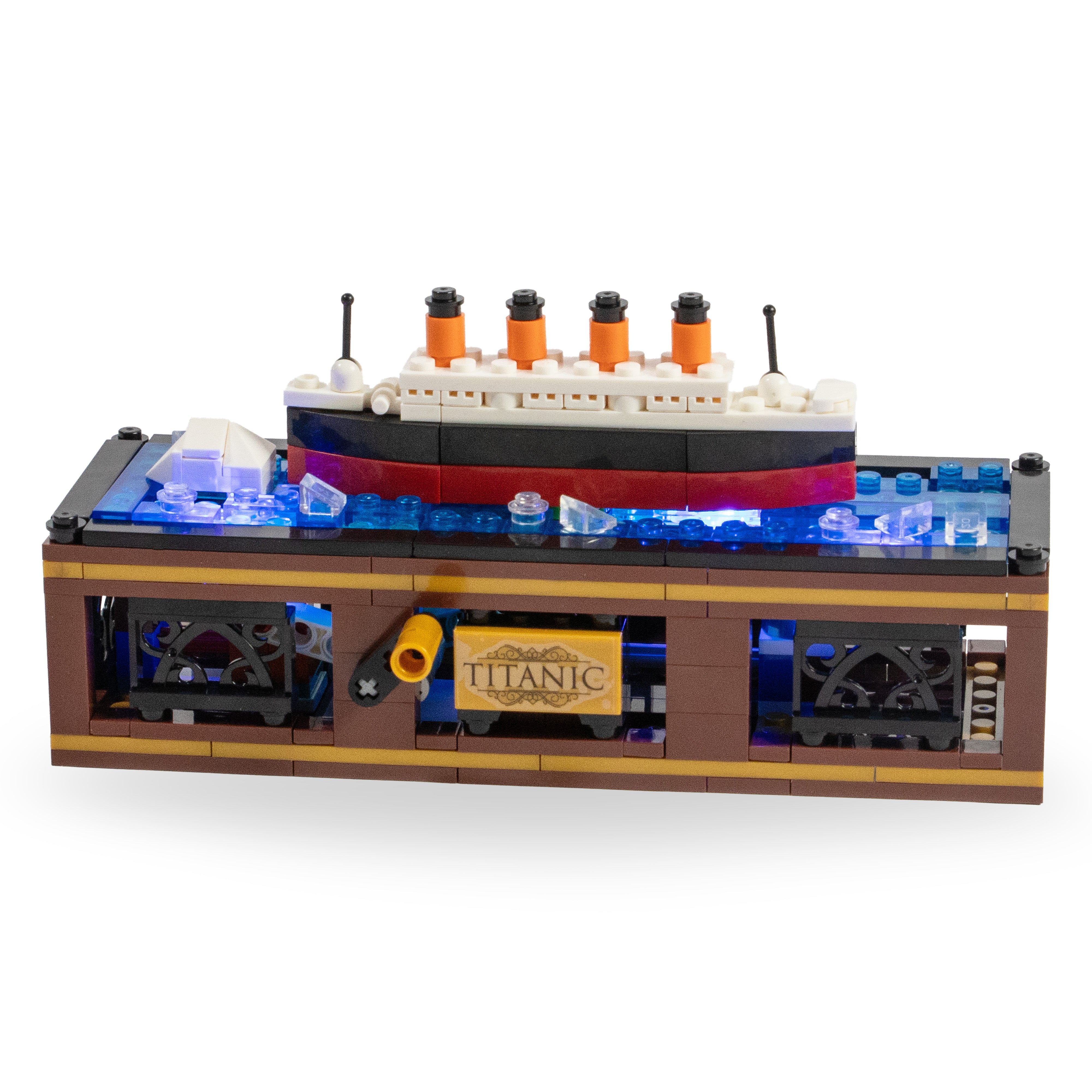 Moving Titanic Ship Brick Set - with LED Light Kit