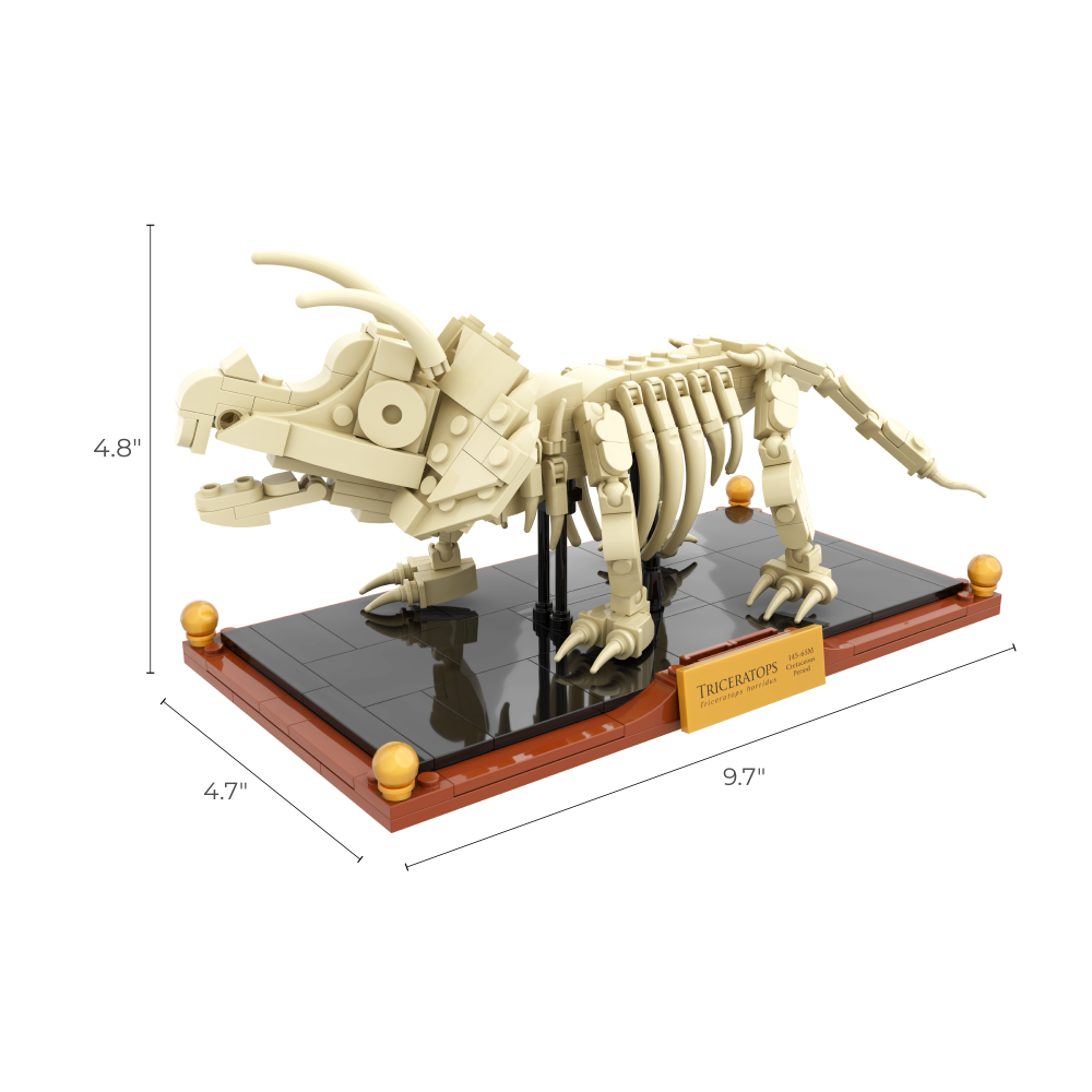 Triceratops Dinosaur Fossil Brick Set