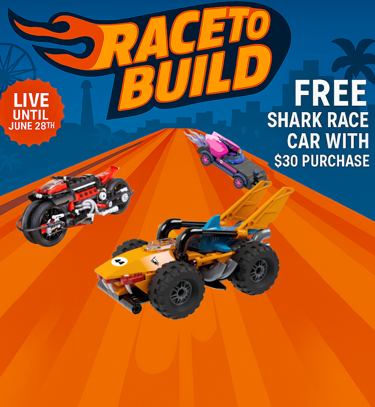 Shark Race Car Brick Set
