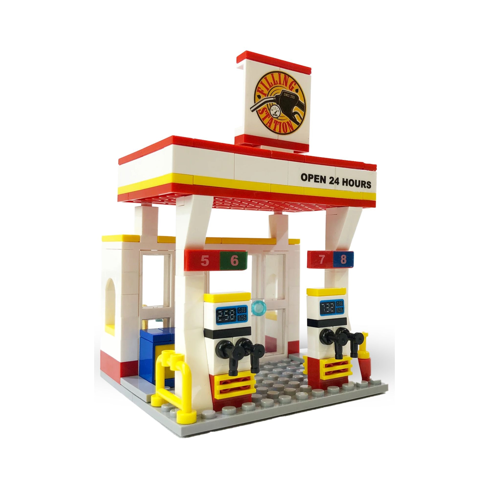 Mini City Brick City Gas Station Brick Set
