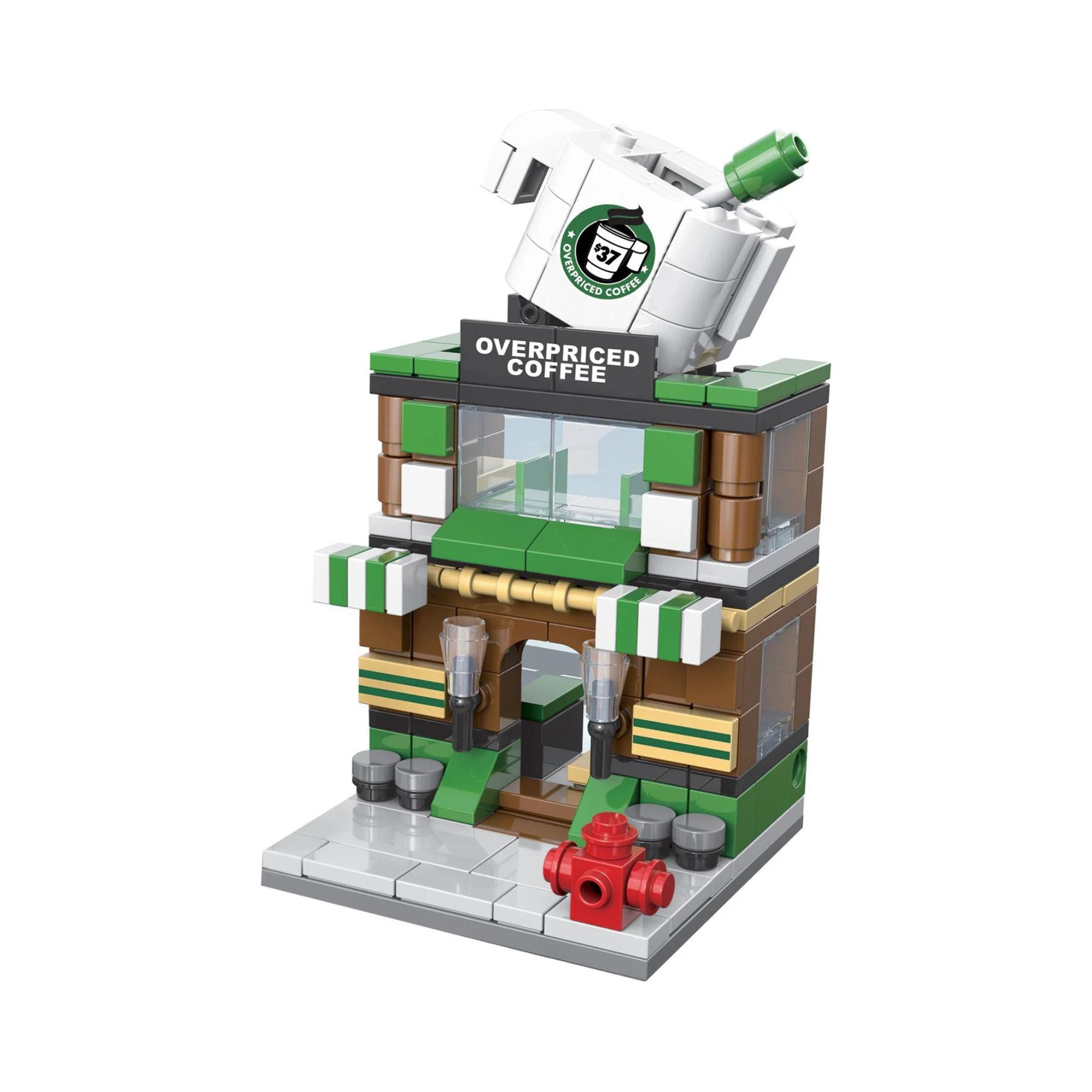 Mini City Overpriced Coffee Shop Brick Loot
