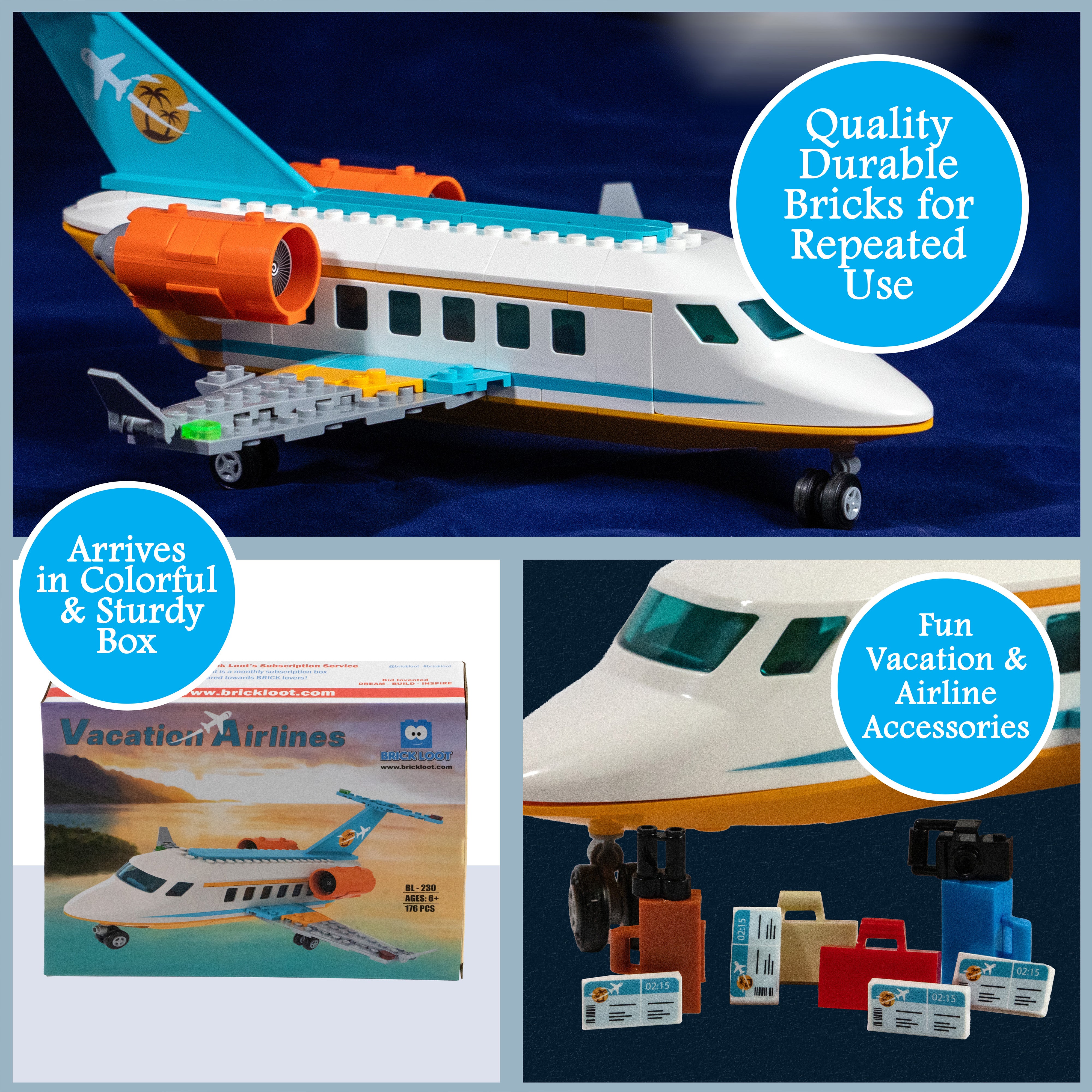 Vacation Airlines Airplane Brick Set
