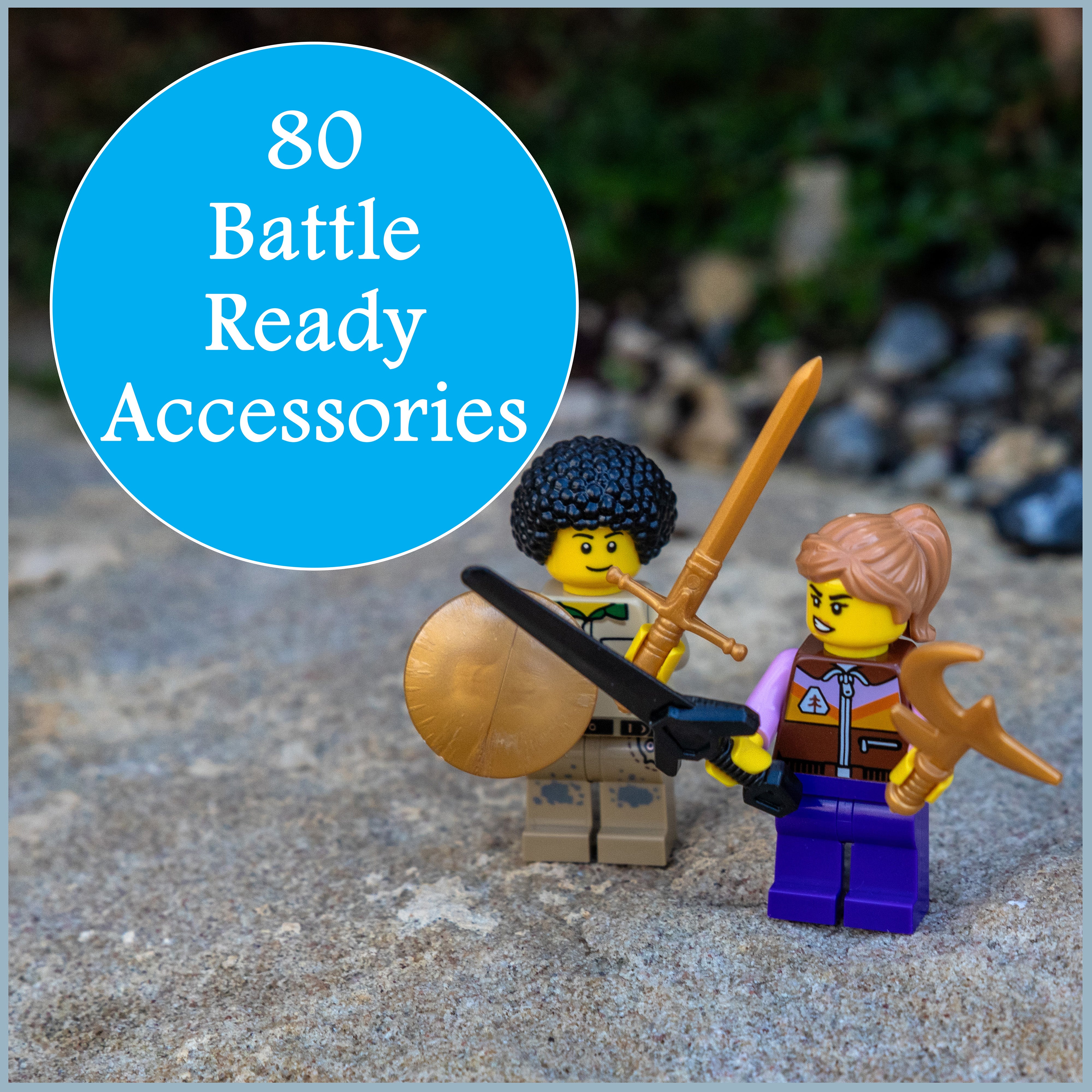 Minifigure Weapons GOLD MEGA Accessory Pack (90 Pieces)