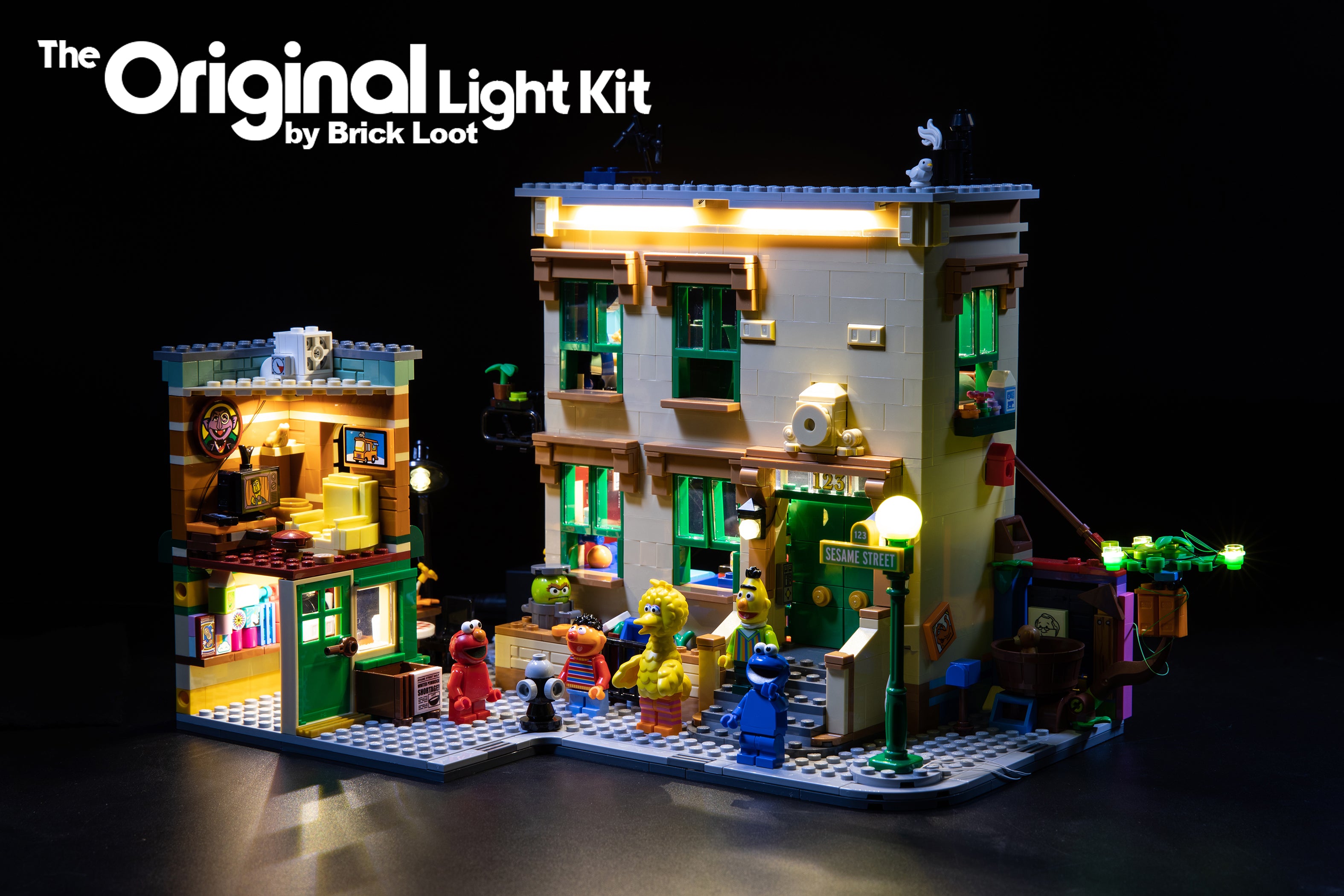 Led Light Set For Lego Building Block City Street 4 in 1 set LED light  battery