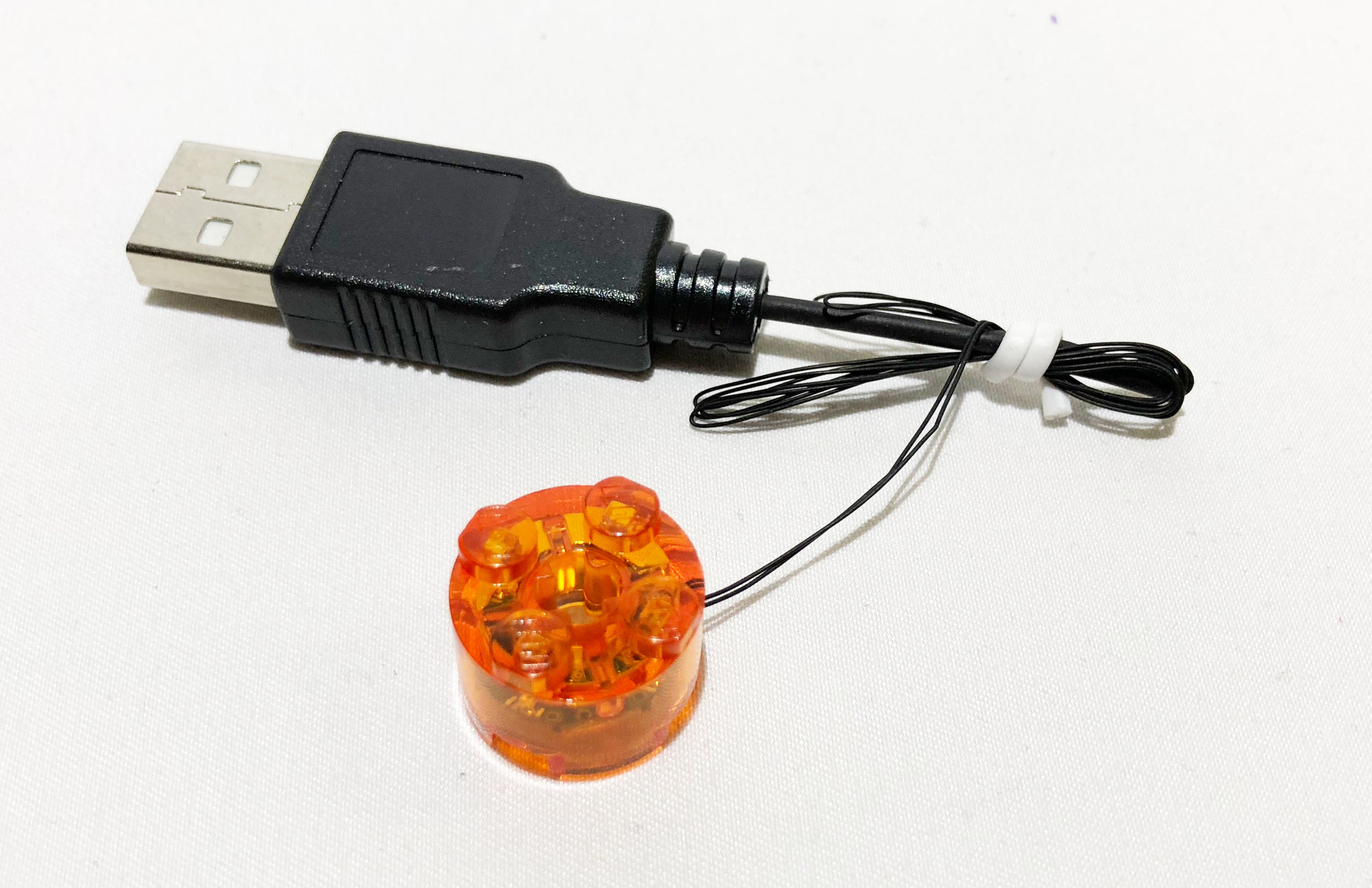 Brick-Loot-Exclusive-LED-Rotating-Round-2x2-Brick-Orange-LEGO®-Compatible