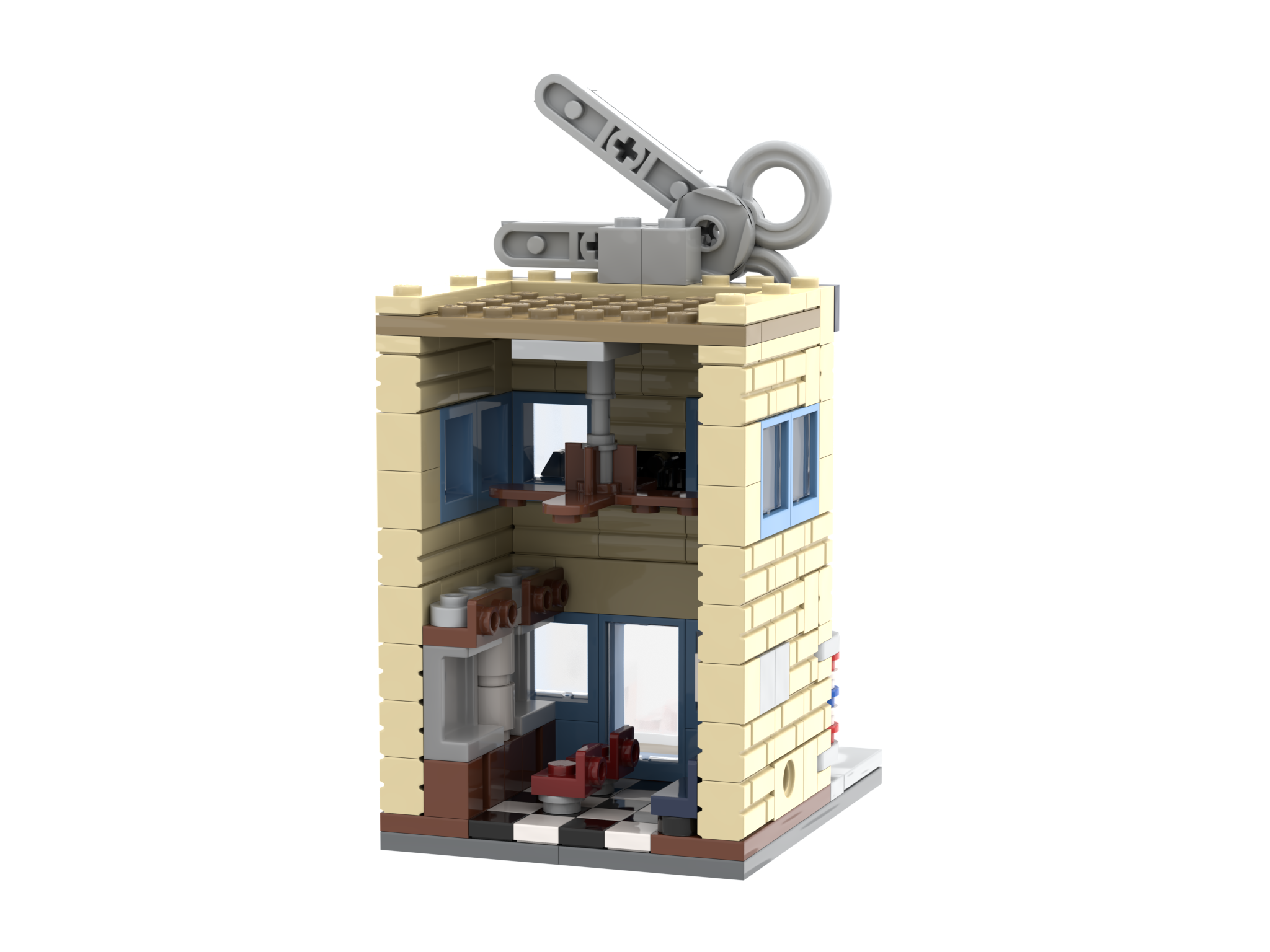 Mini City - Barber Shop BUNDLE with LED Light Kit