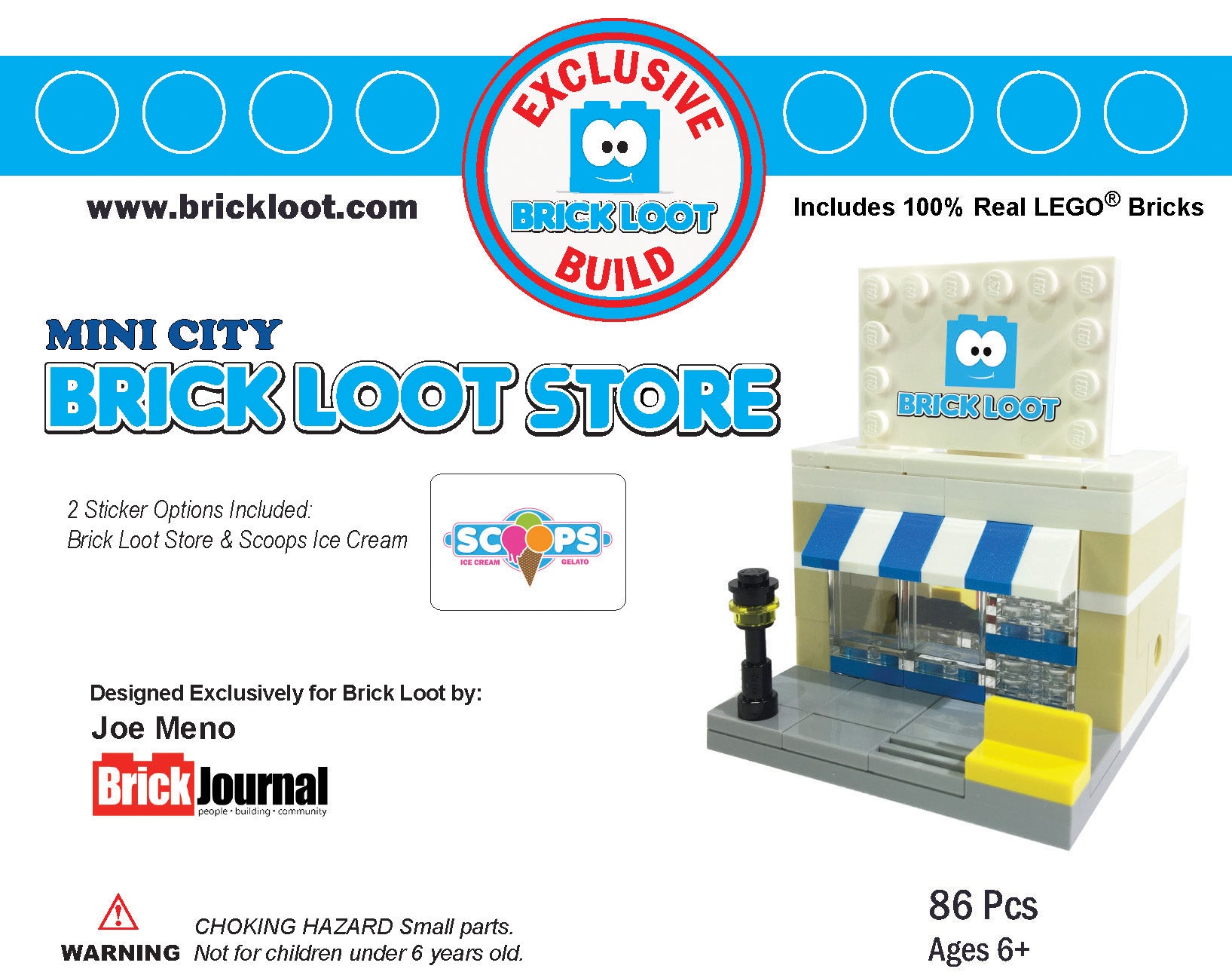 Mini City Brick Loot Store 100 LEGO Bricks