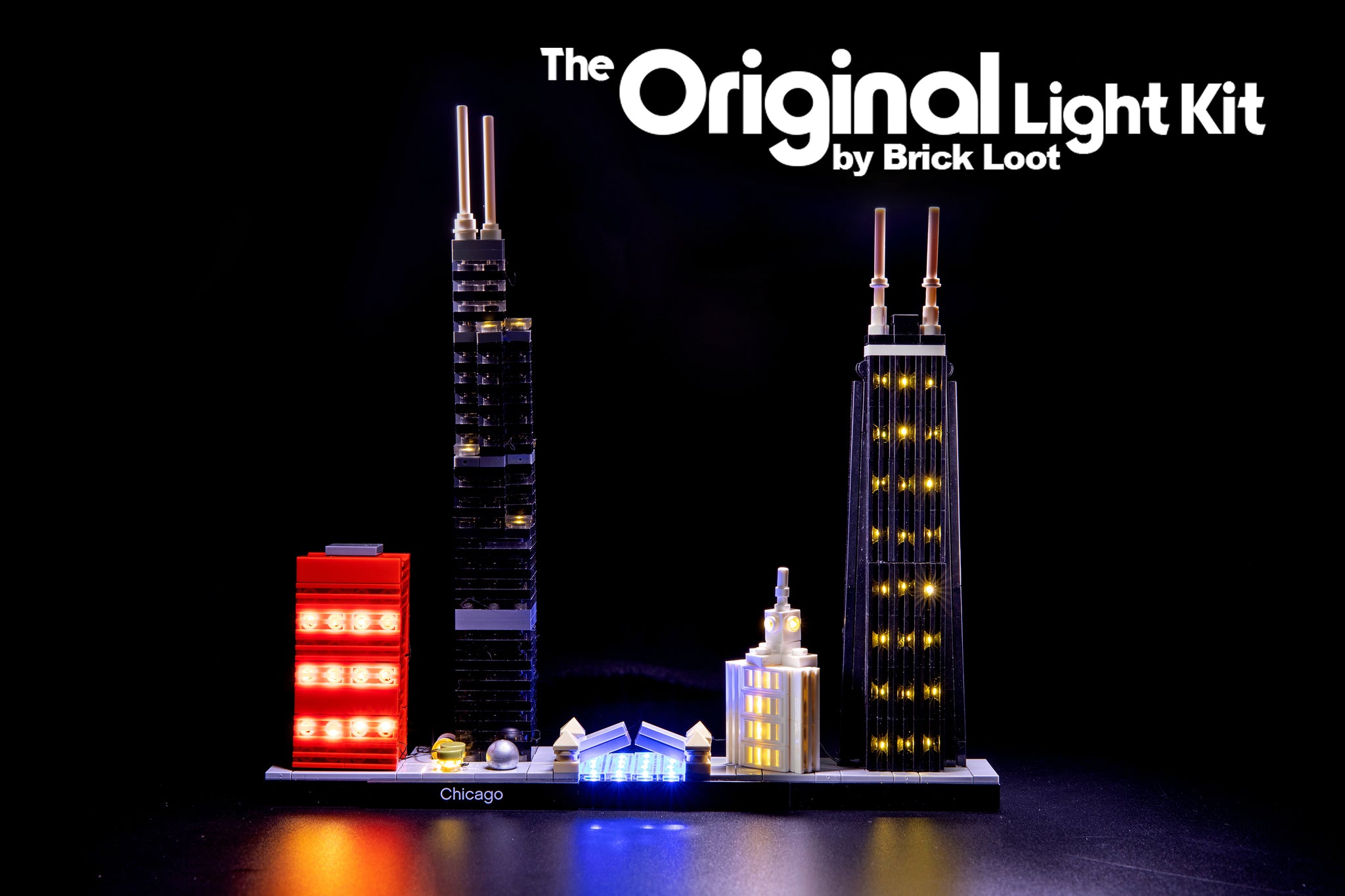 LED Lighting Kit for LEGO Architecture Chicago Skyline Set (21033)