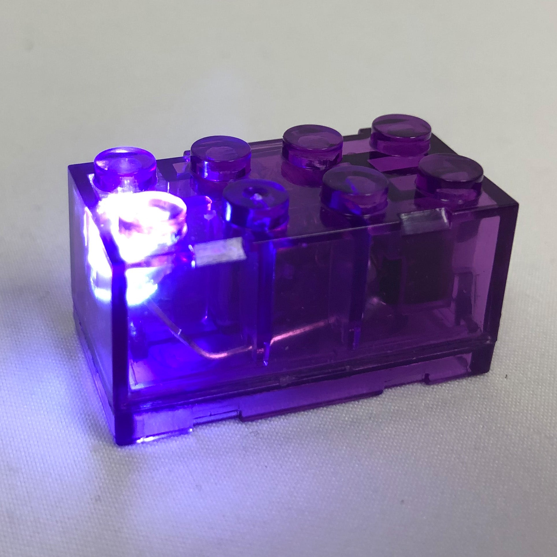 LED 2x4 Purple Battery Brick - Light Linx