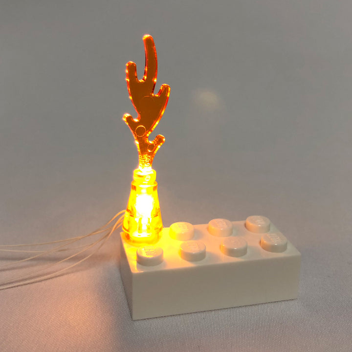 1x1-LED-ORANGE-Flame-Cone-LIGHT-LINX-Create-Your-Own-LED-String-works-with-LEGO-bricks-by-Brick-Loot-BRICK-not-included