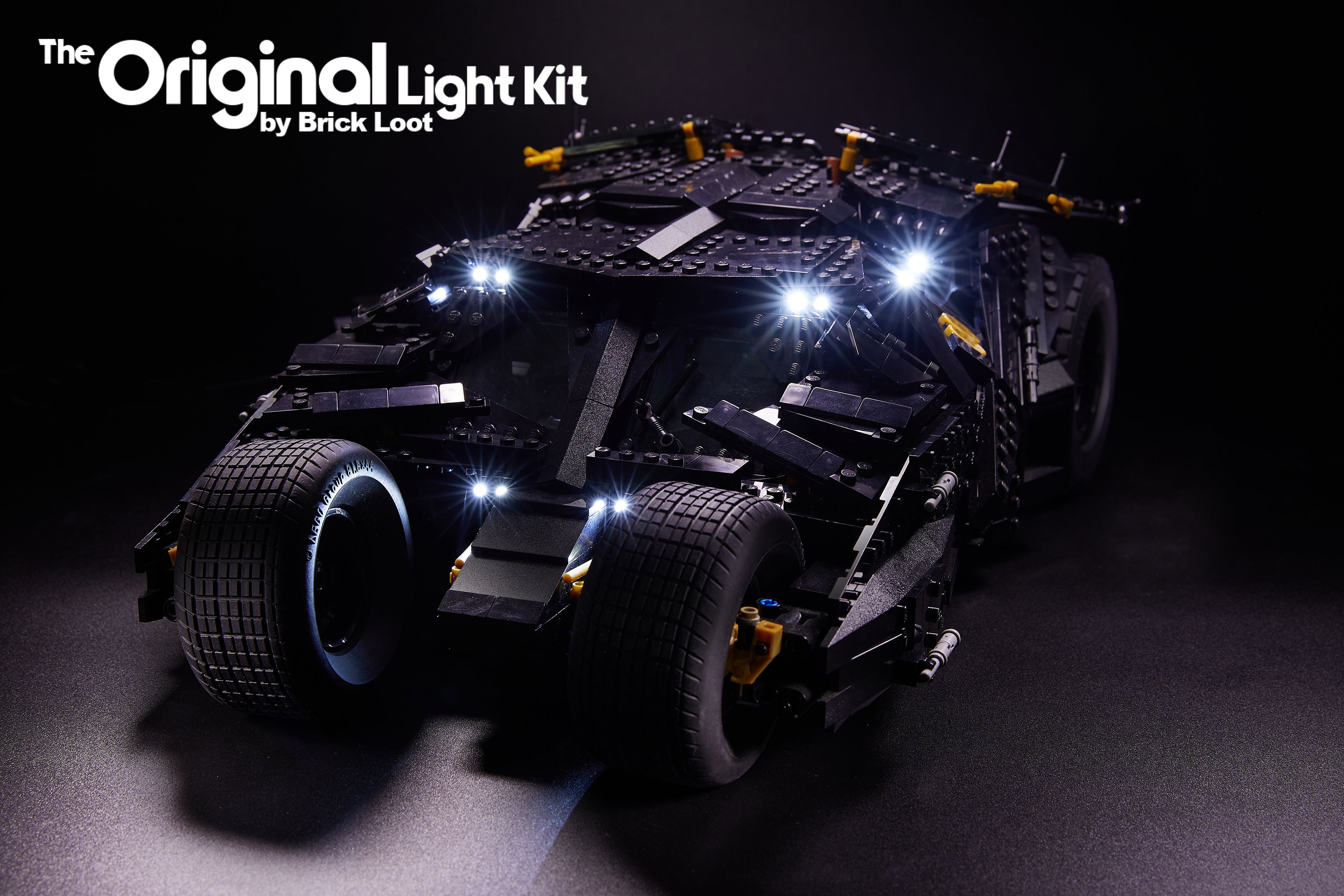 LEGO Batman Tumbler set 76023 with the Brick Loot LED Light Kit.