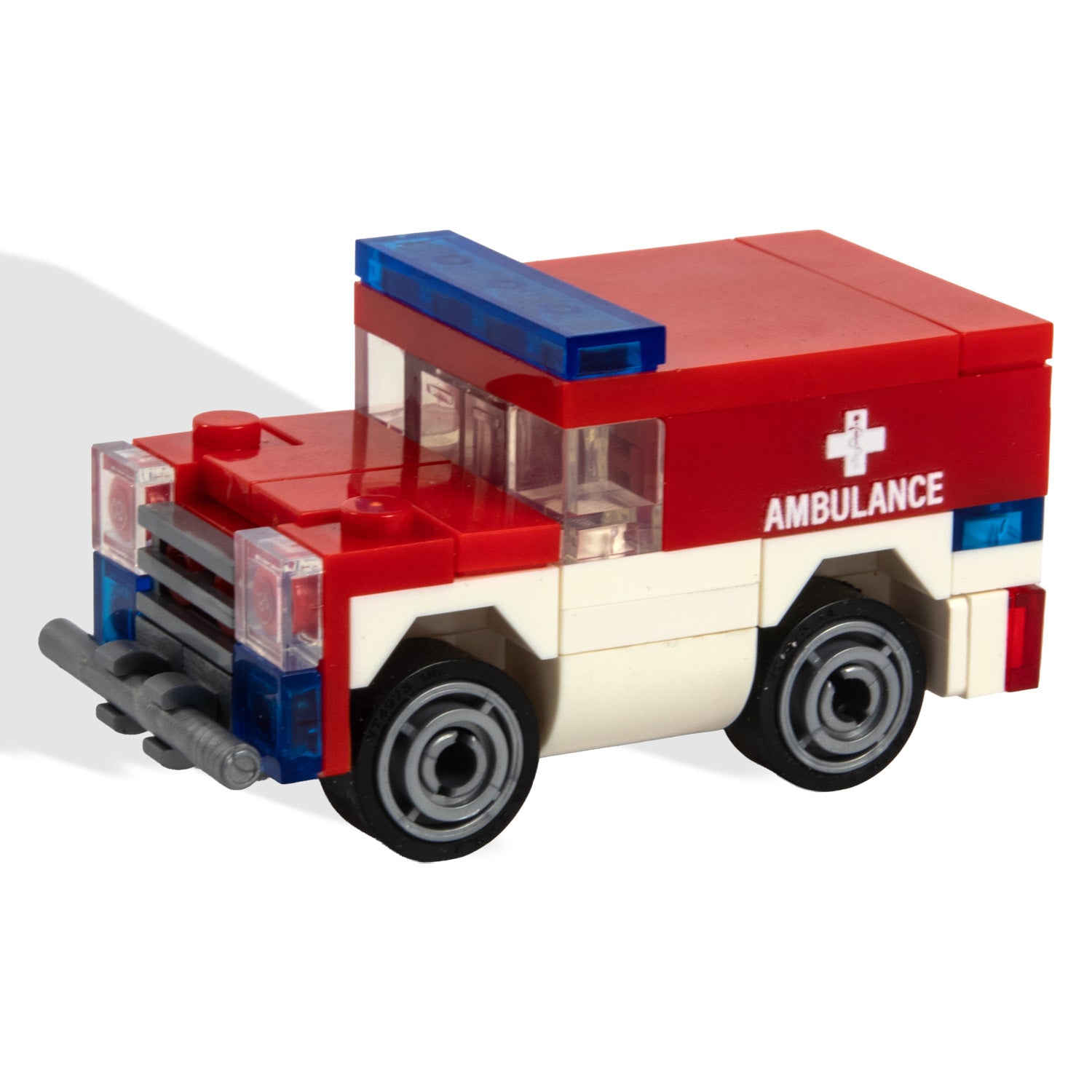Ambulance Brick Set - 62 Piece Emergency Vehicle Toy