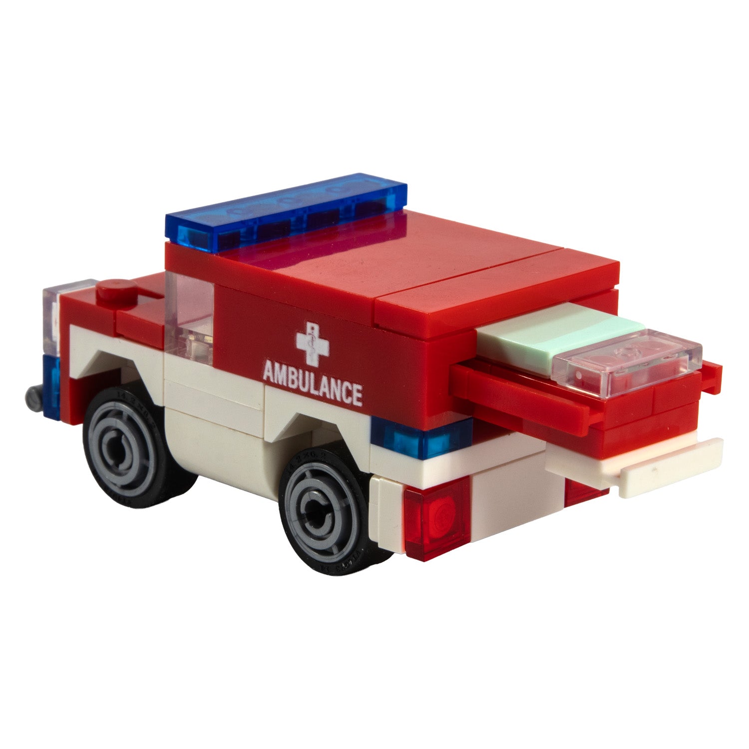 Ambulance Brick Set - 62 Piece Emergency Vehicle Toy
