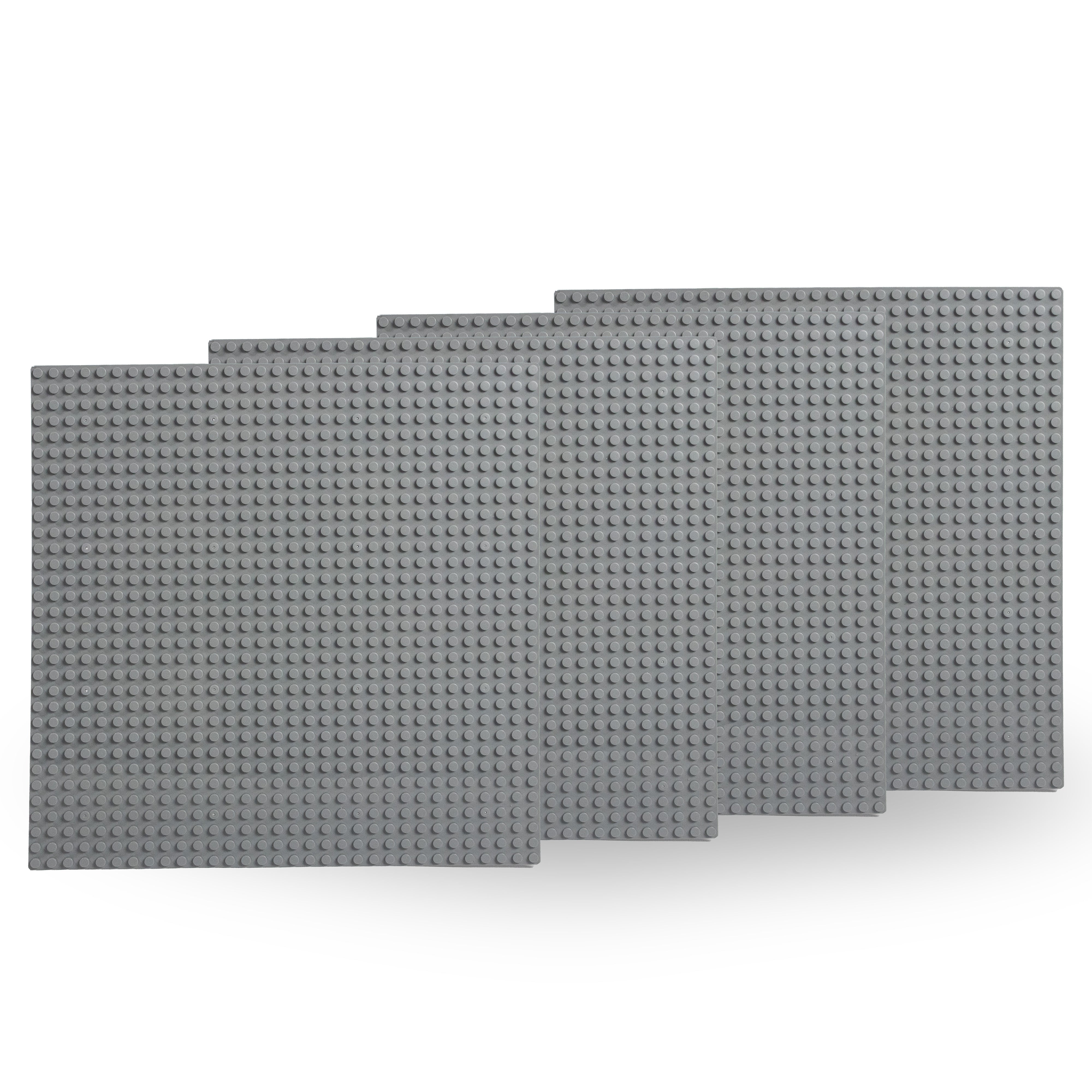 Baseplate Bundle - 4 pack of GRAY 32x32 - 10" x 10" Base Plates