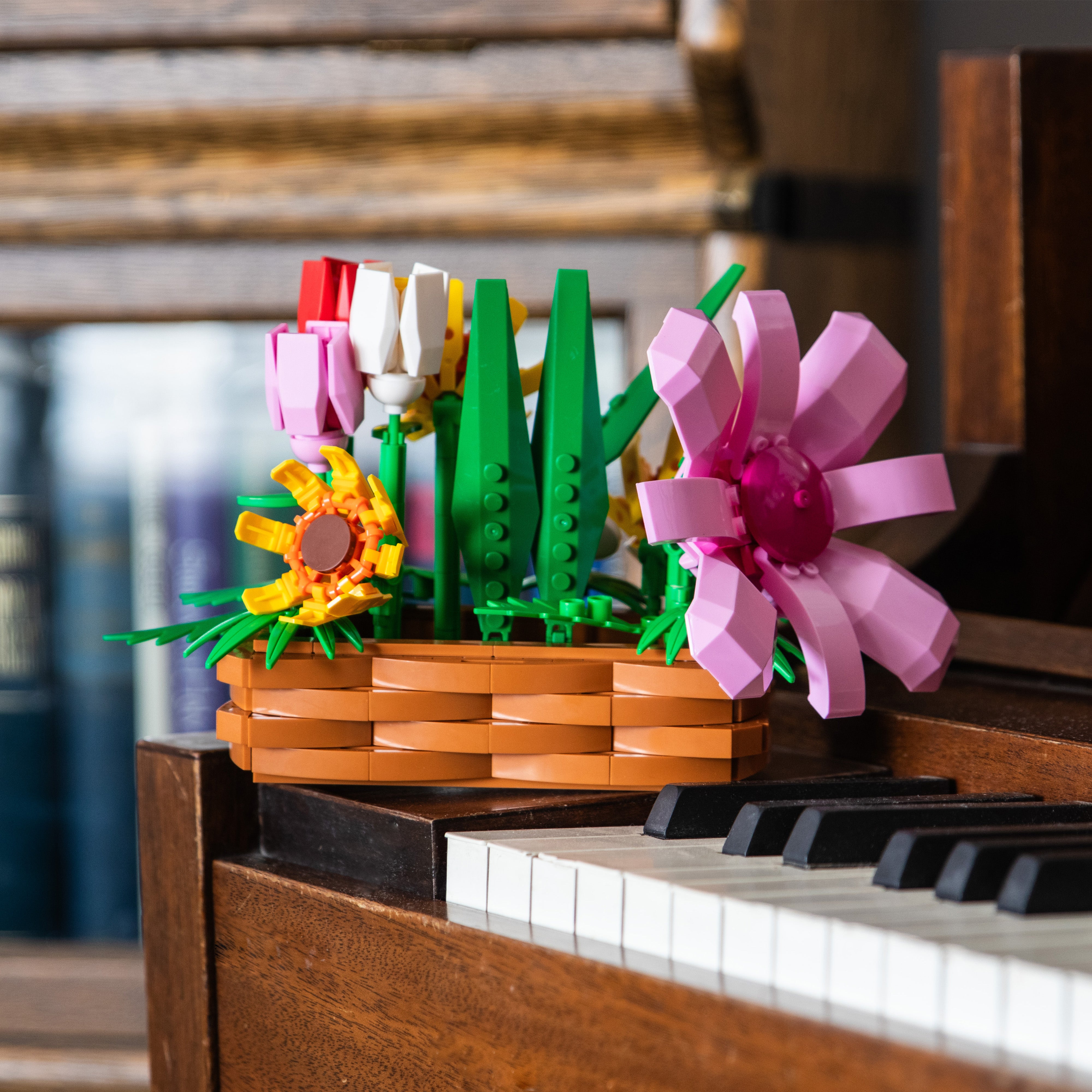 Mother's Day Botanical Flower Basket – Brick-Built Floral Gift