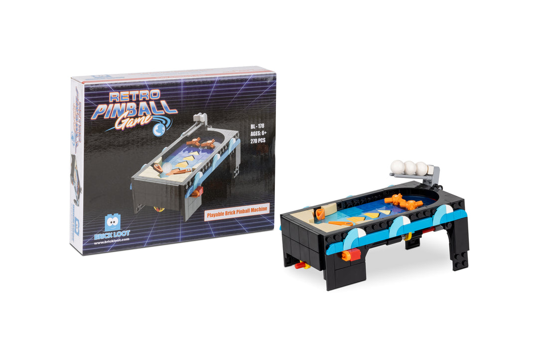 Retro Pinball Game Brick Set