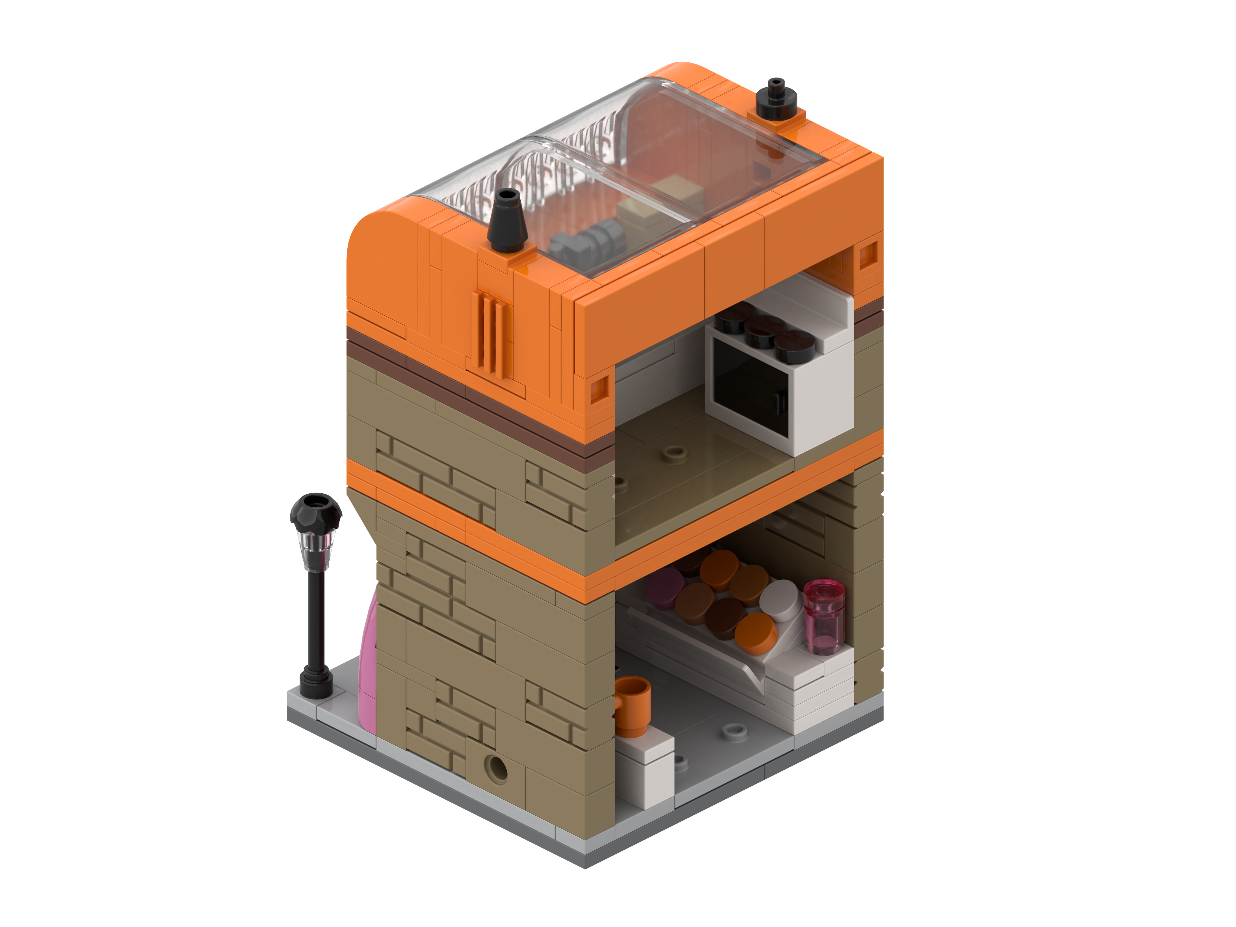 Mini City – Donut Shop Modular Brick Set