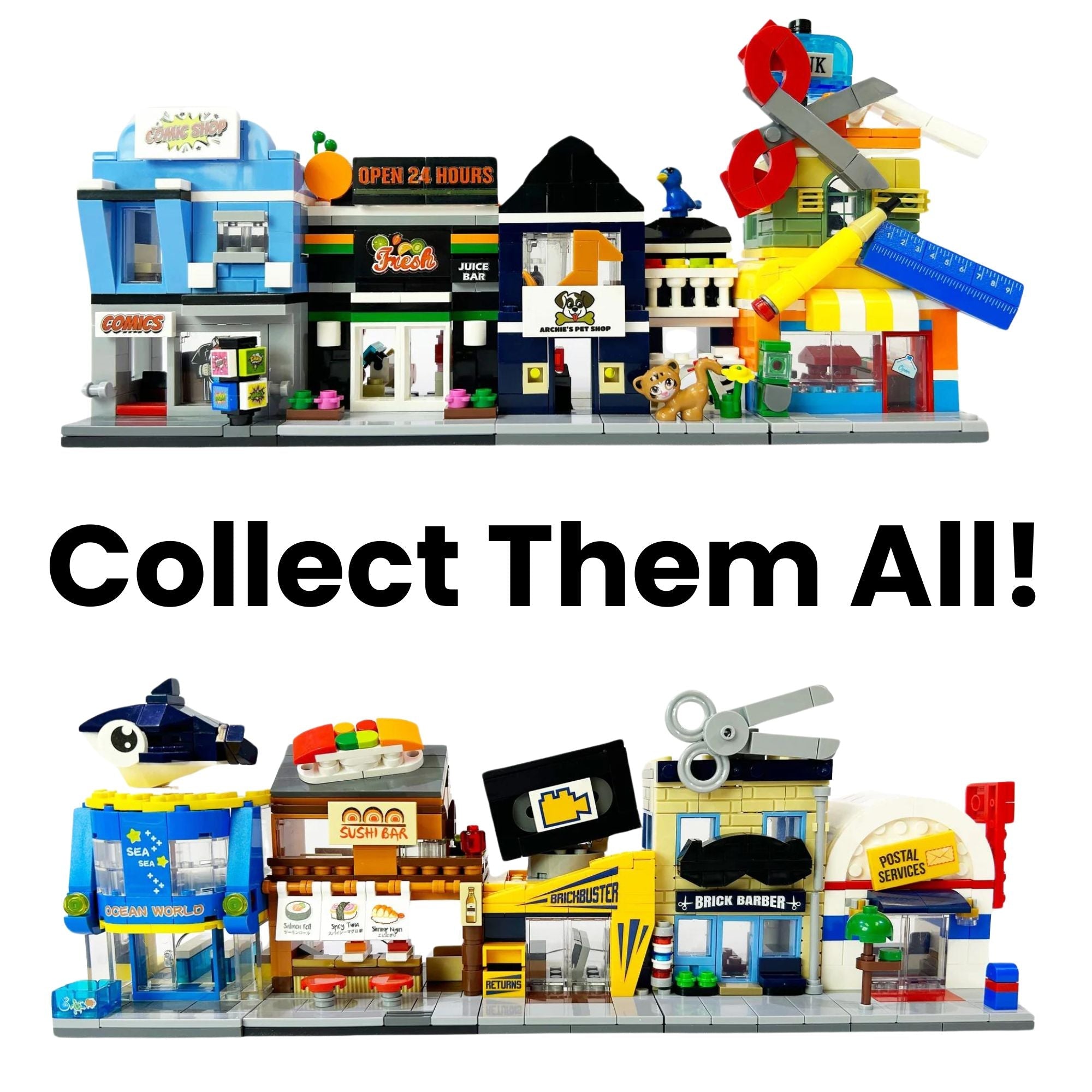 Mini City - Video Rental Store Brick Set