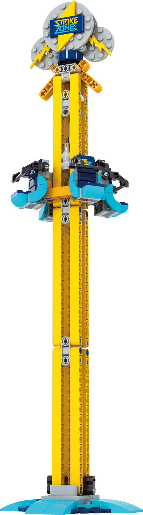 Strike Zone Drop Tower Amusement Ride Brick Set