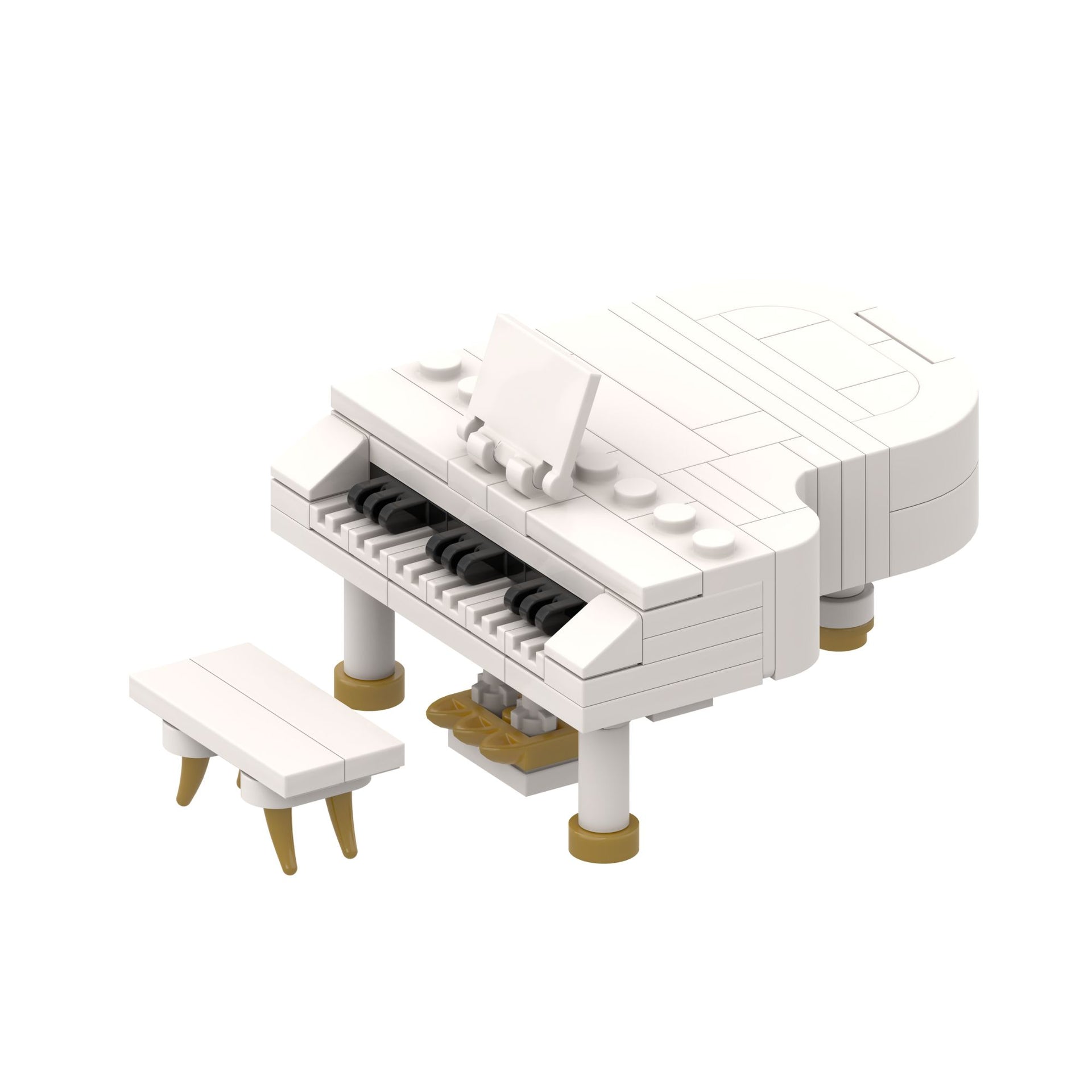 Lego Mini Grand Piano How To Build A Working Lego Piano LEGO Piano