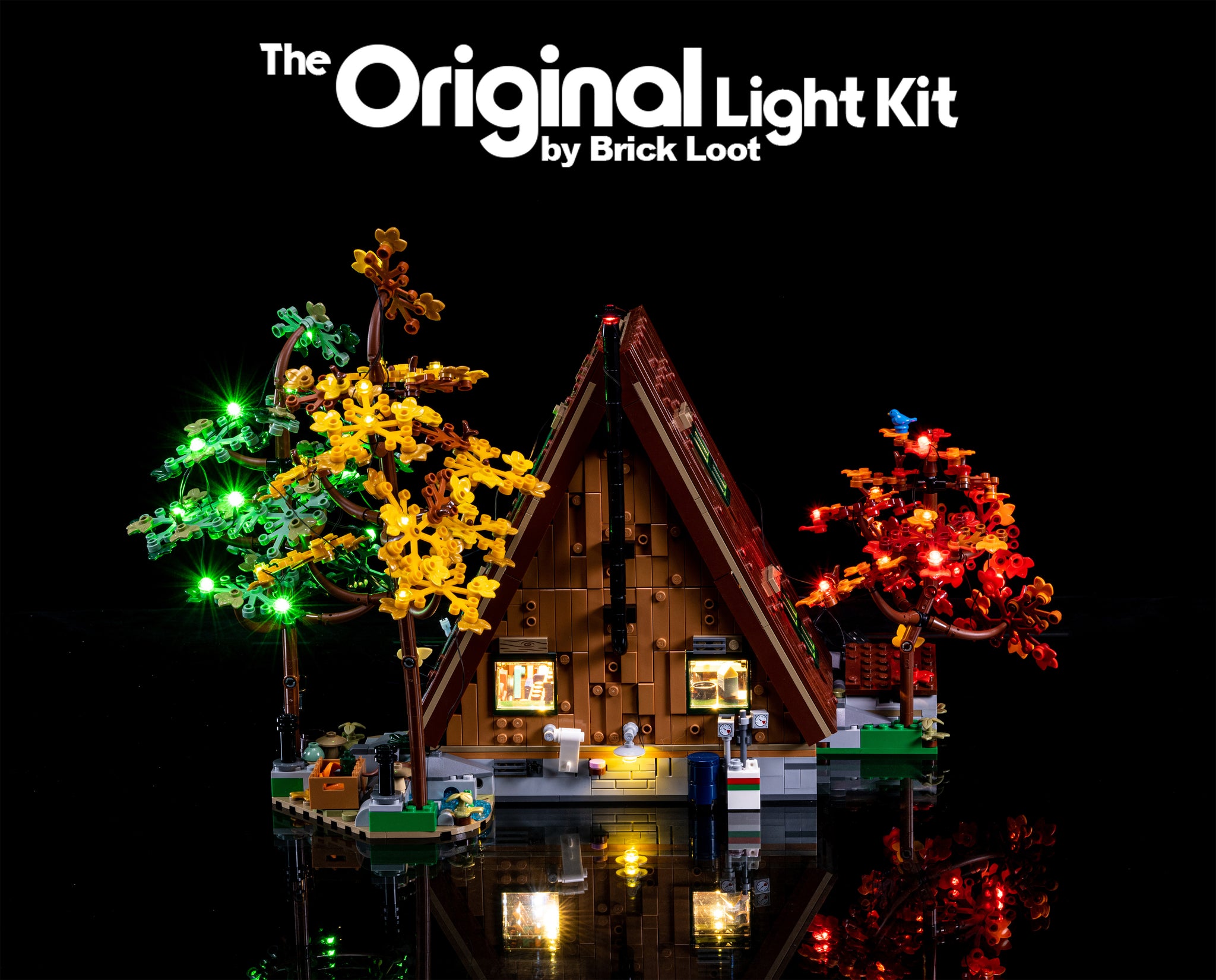 Light Kit for LEGO® A-Frame Cabin #21338 - Light My Bricks EU Light Kit for LEGO® A-Frame Cabin #21338 - Light My Bricks EU