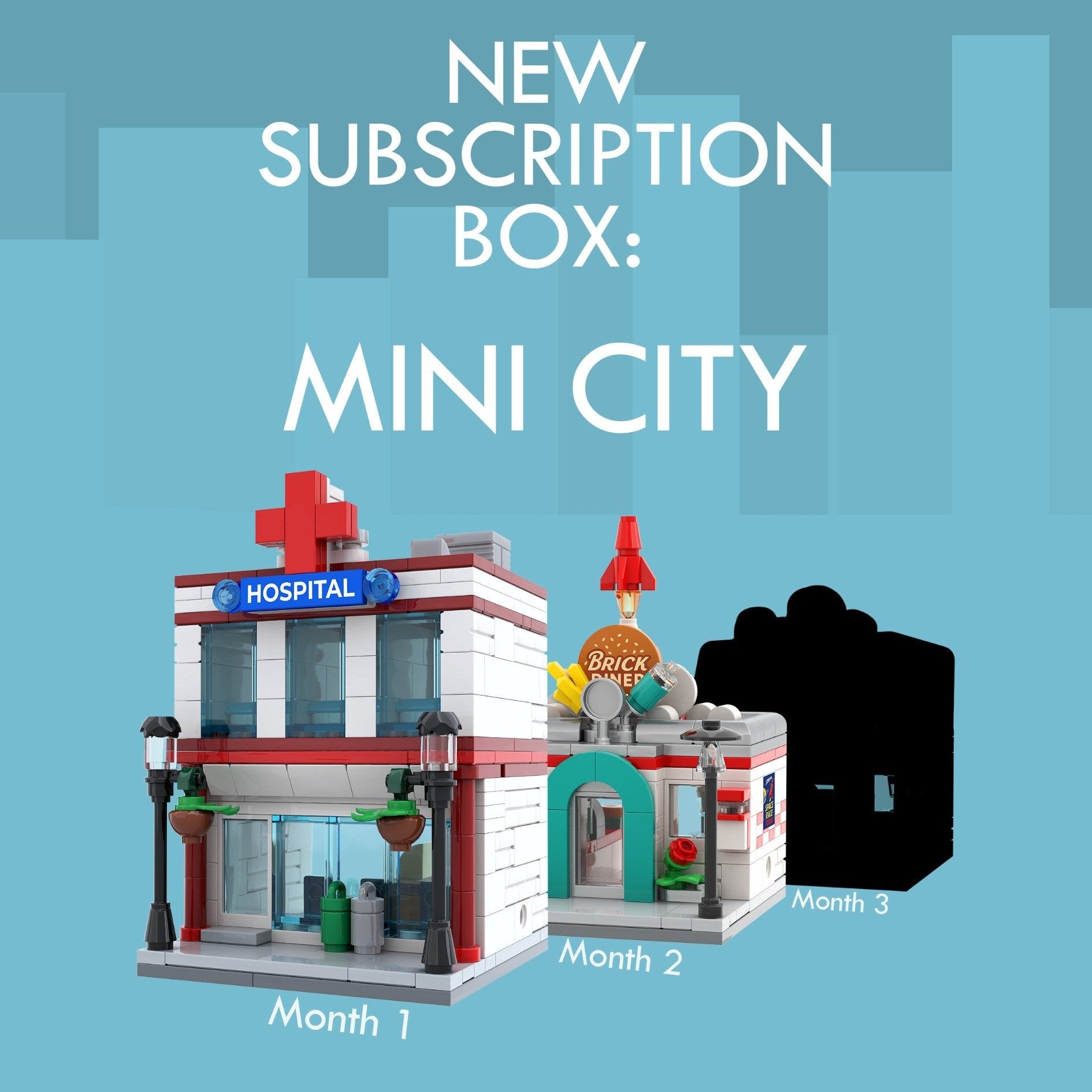 Mini City Subscription - A New Modular Building Each Month (first set ships April 2026!)