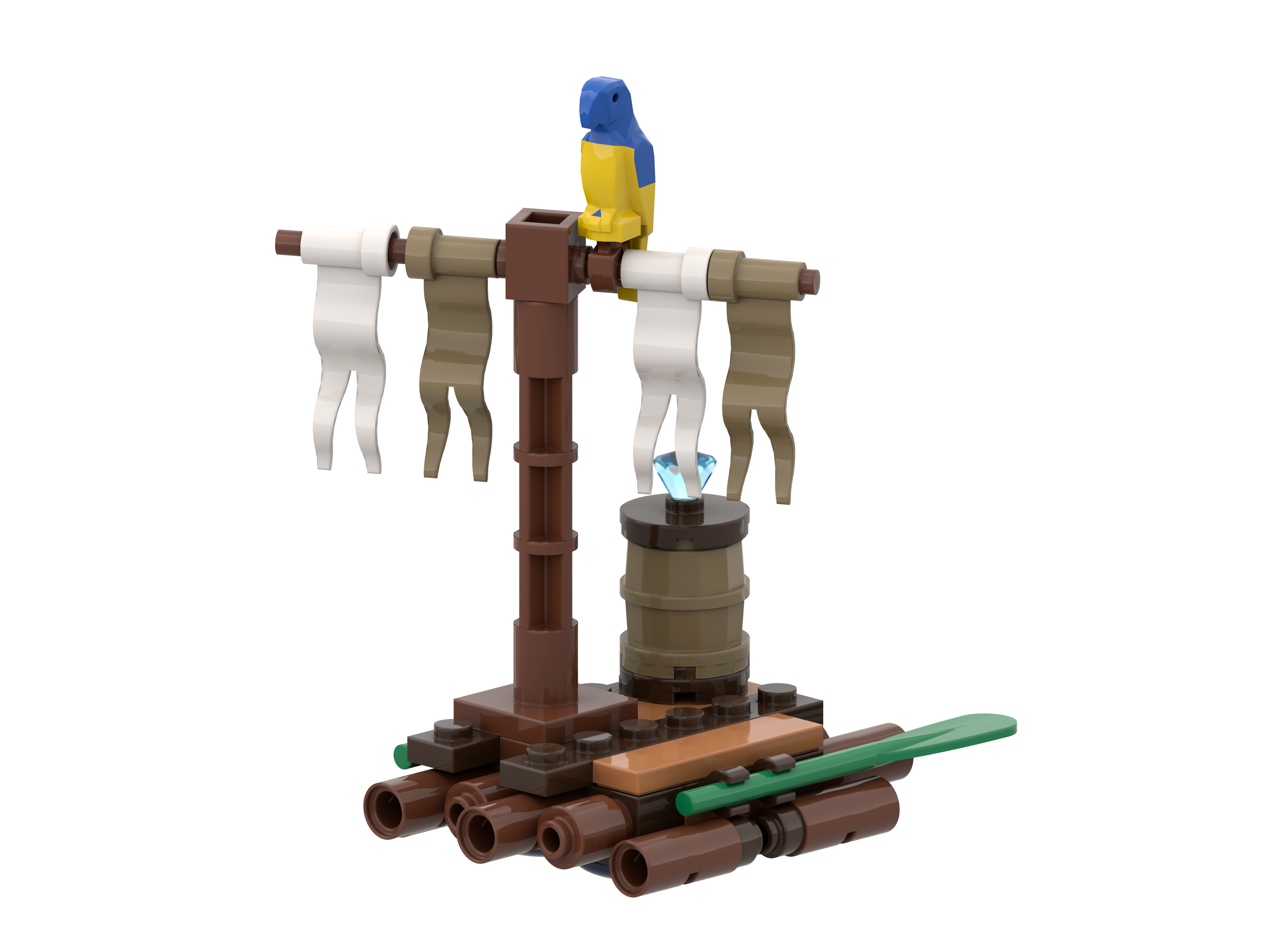 Pirate Raft Brick Set