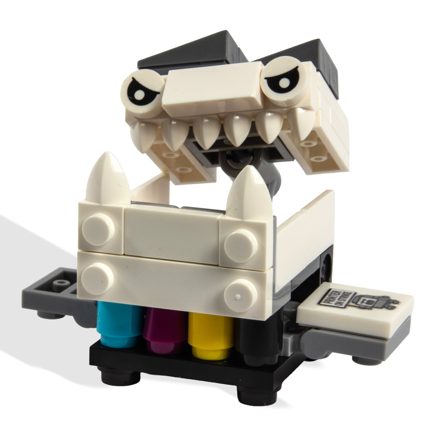 Printer Monster Brick Building Set – Funny Office Monster Toy Kit