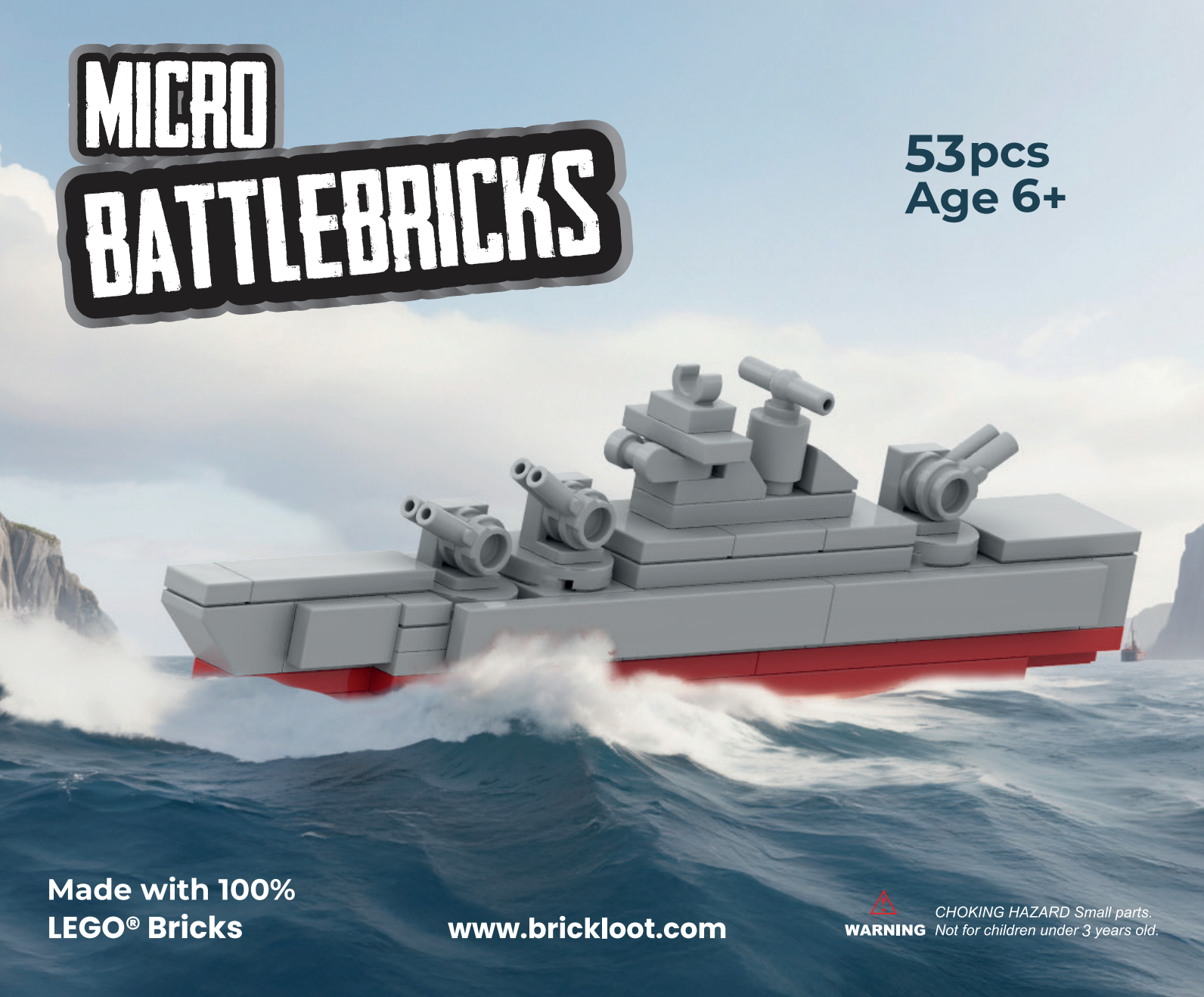 Micro-Battleship 100% LEGO Brick Set