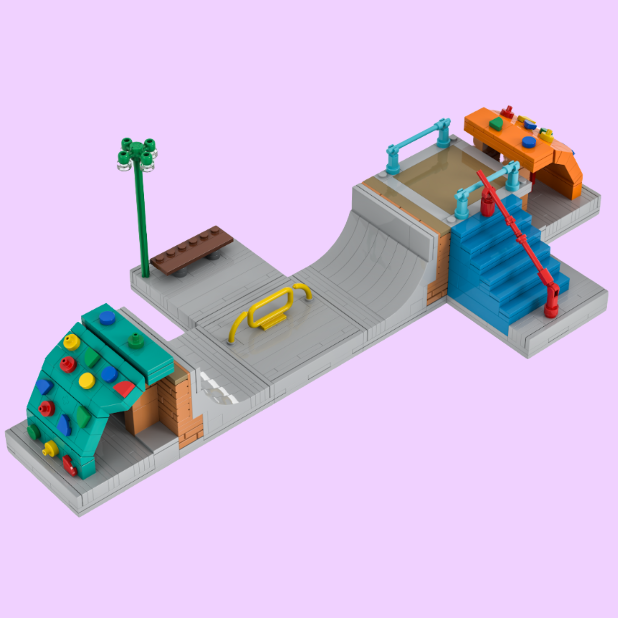 Venice Beach Skatepark Brick Set
