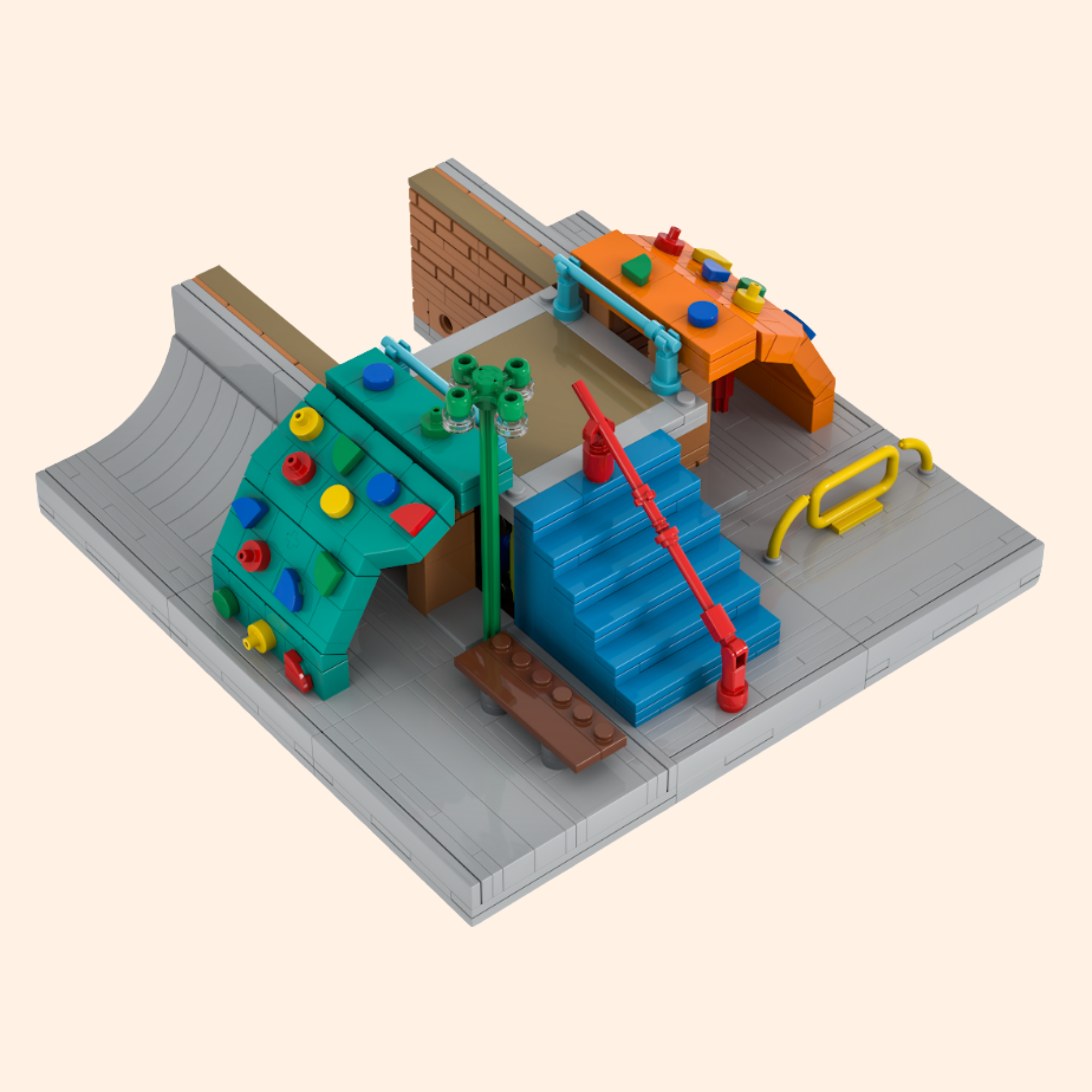 Venice Beach Skatepark Brick Set