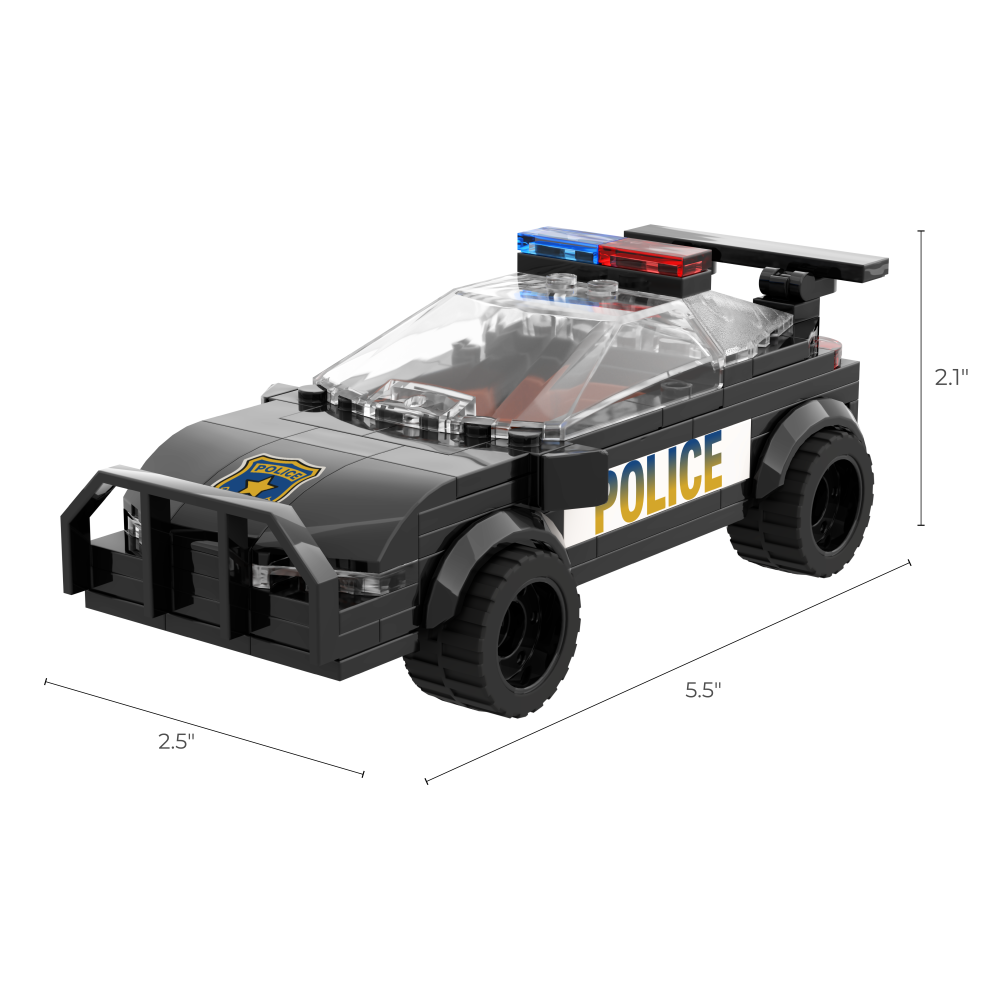 City Police Cruiser Patrol Car Brick Set