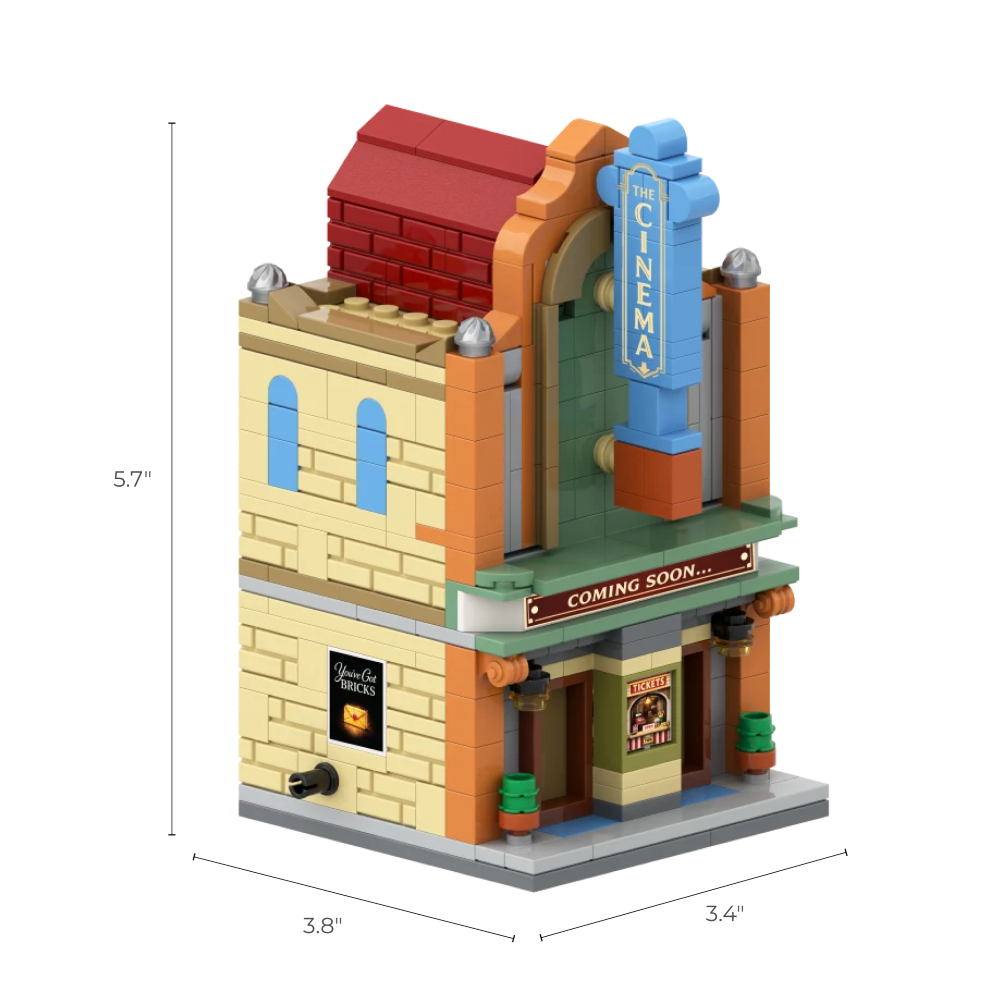 Mini City – Movie Theater Modular Brick Set