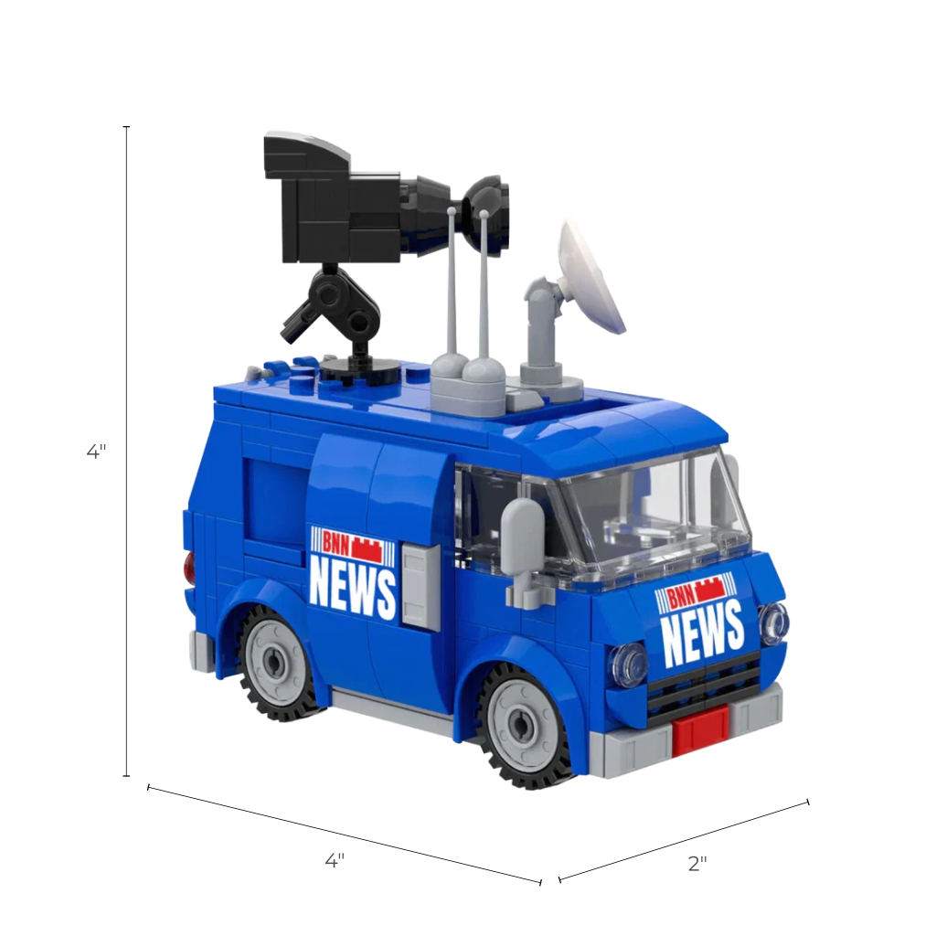 Brickin Nightly News Van Brick Set