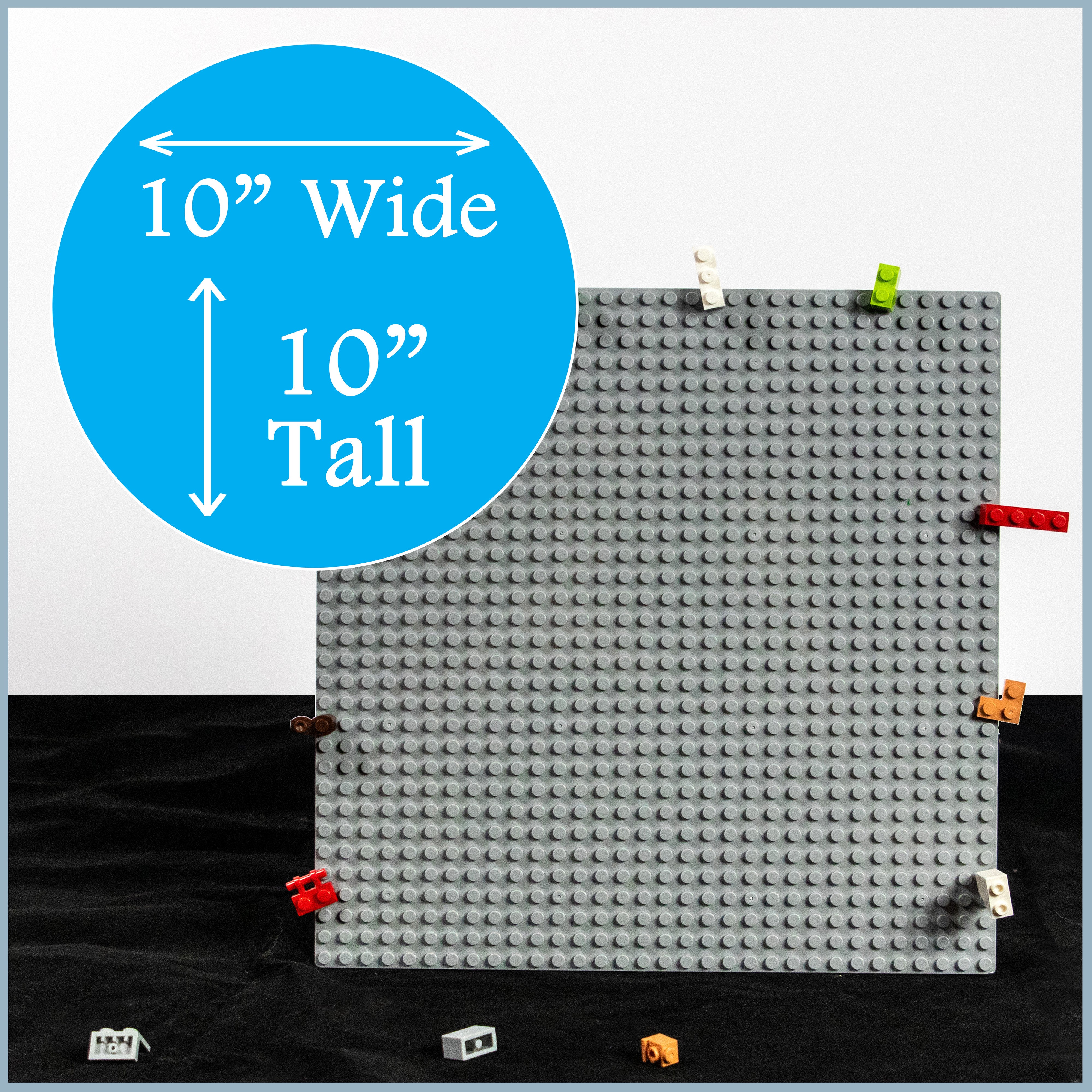 Baseplate Bundle - 4 pack of GRAY 32x32 - 10" x 10" Base Plates