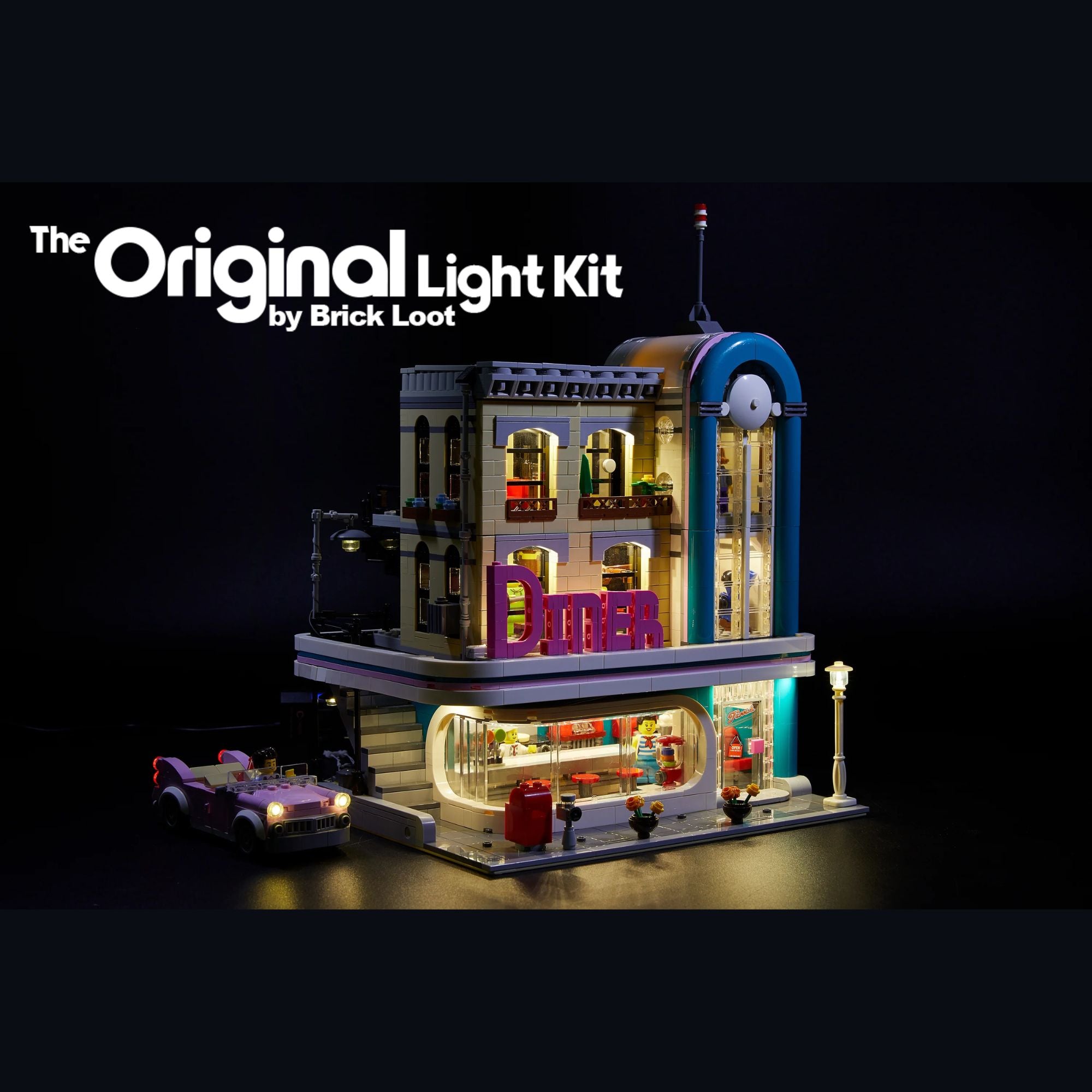 LED Lighting Kit for LEGO Downtown Diner (10260)