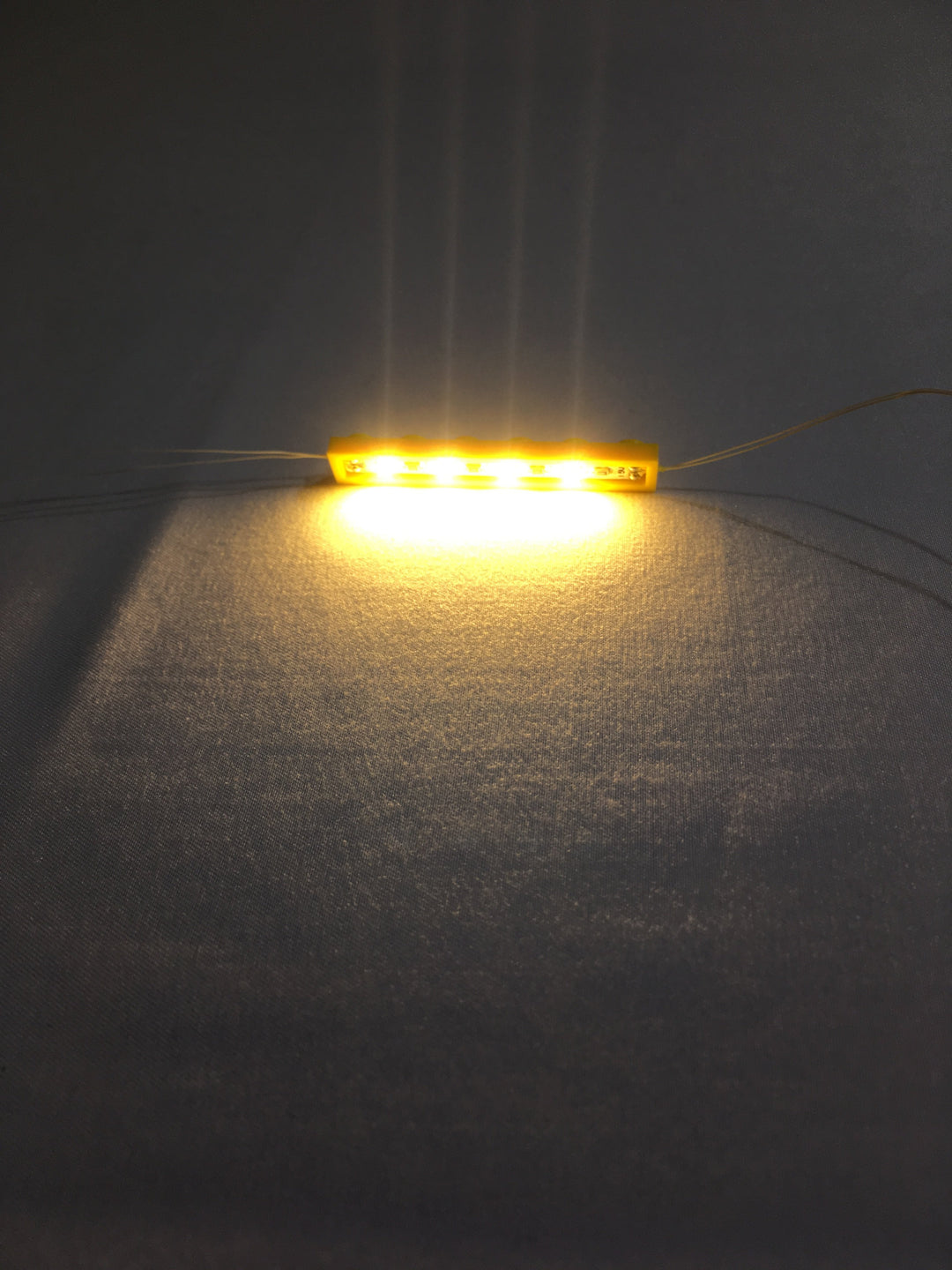 1x6-Yellow-Solid-Plate-LED-LIGHT-LINX-Create-Your-Own-LED-String-works-with-LEGO-bricks-by-Brick-Loot