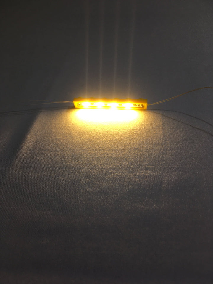 1x6-Yellow-Solid-Plate-LED-LIGHT-LINX-Create-Your-Own-LED-String-works-with-LEGO-bricks-by-Brick-Loot