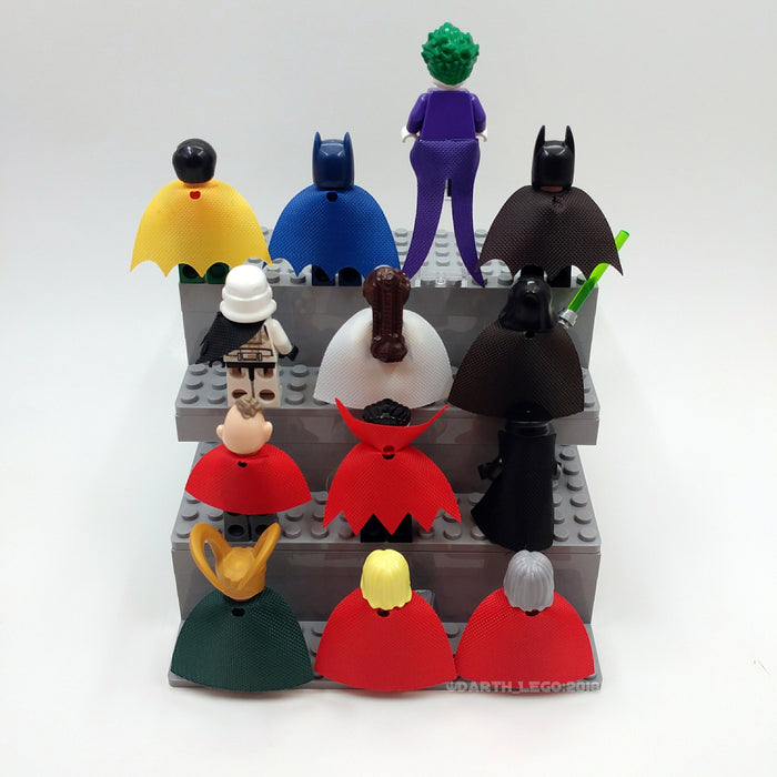Brick Loot Cape Pack - Cape Examples - Minifigures not included (Brick Loot Cape Pack with 35 Fabric Capes and Accessories)