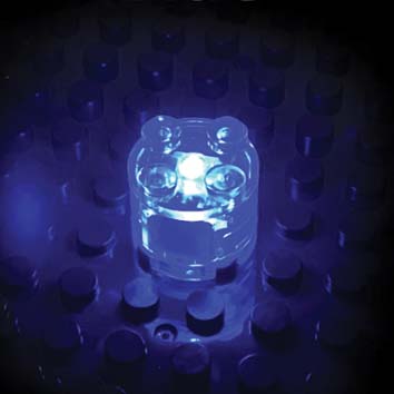 2x2 Round Brick LED Packs - Red, RGB, Yellow, Blue, White and Green