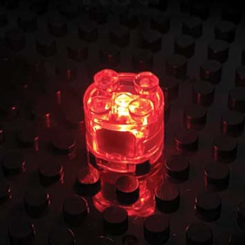 2x2 Round Brick LED Packs - Red, RGB, Yellow, Blue, White and Green