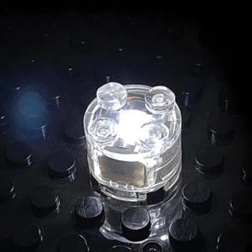 2x2 Round Brick LED Packs - Red, RGB, Yellow, Blue, White and Green