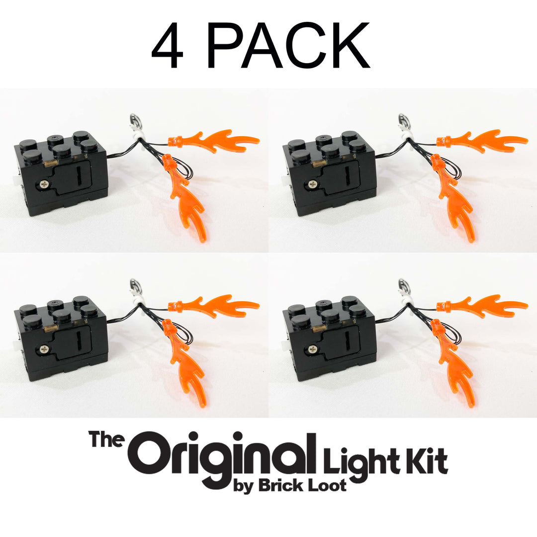 LED Double Flames with 2x3 Battery Brick